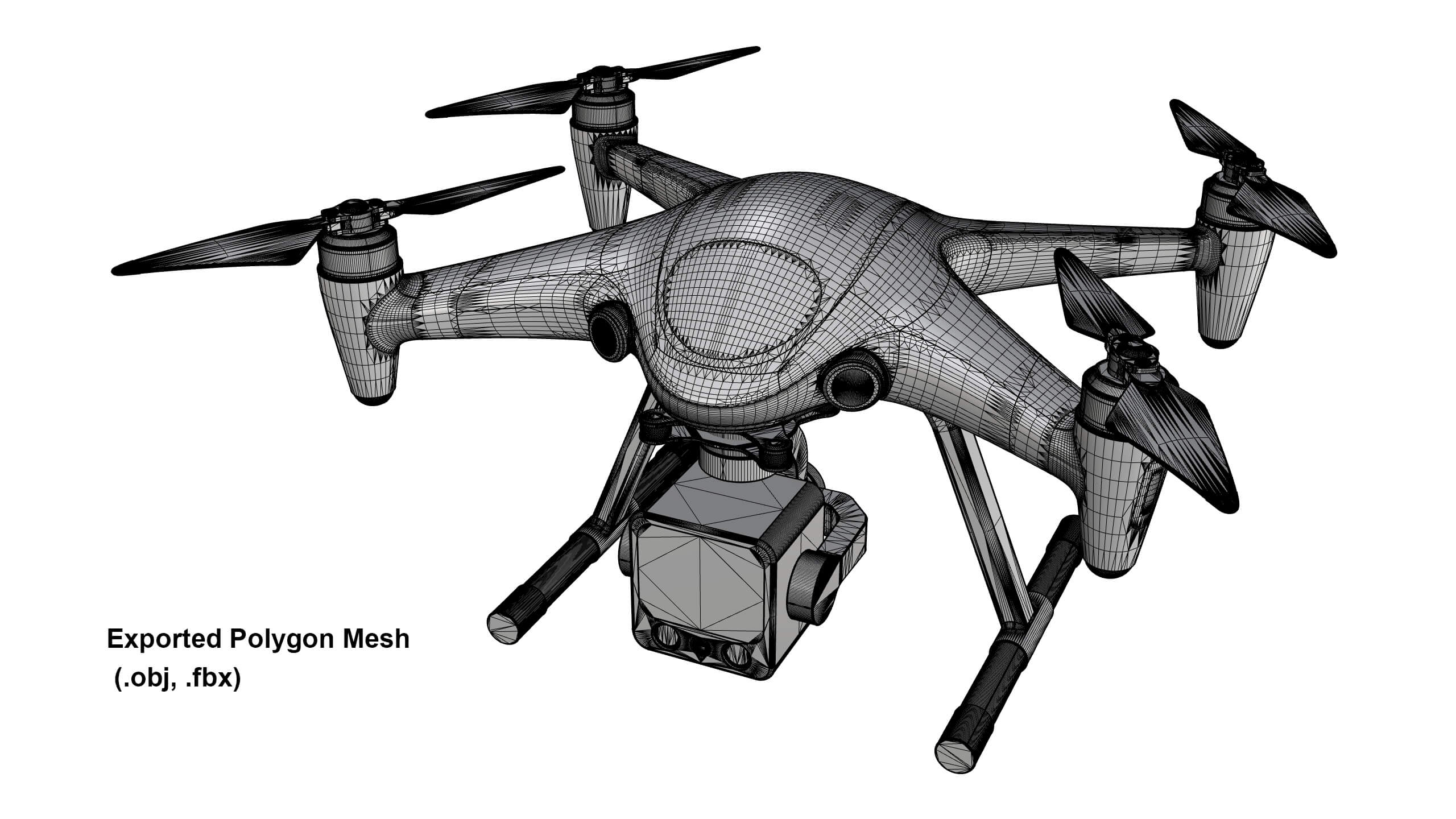 Industrial Survey and Mapping Drone Concept 3D Model