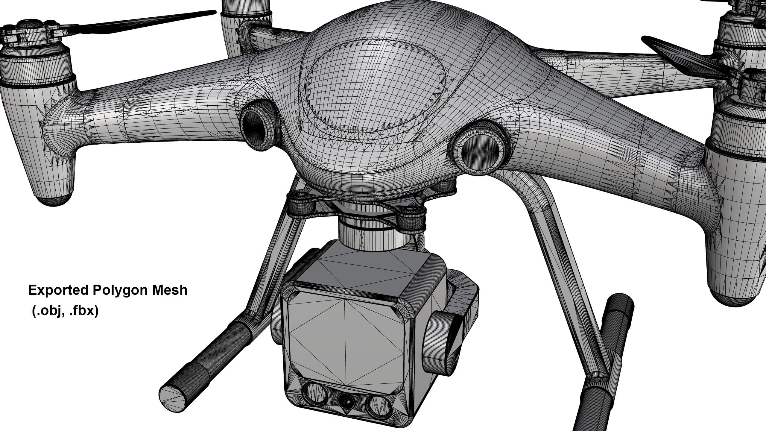 Industrial Survey and Mapping Drone Concept 3D Model
