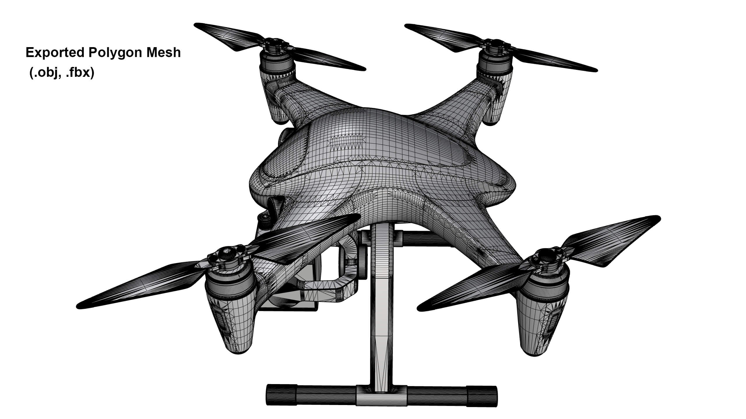 Industrial Survey and Mapping Drone Concept 3D Model