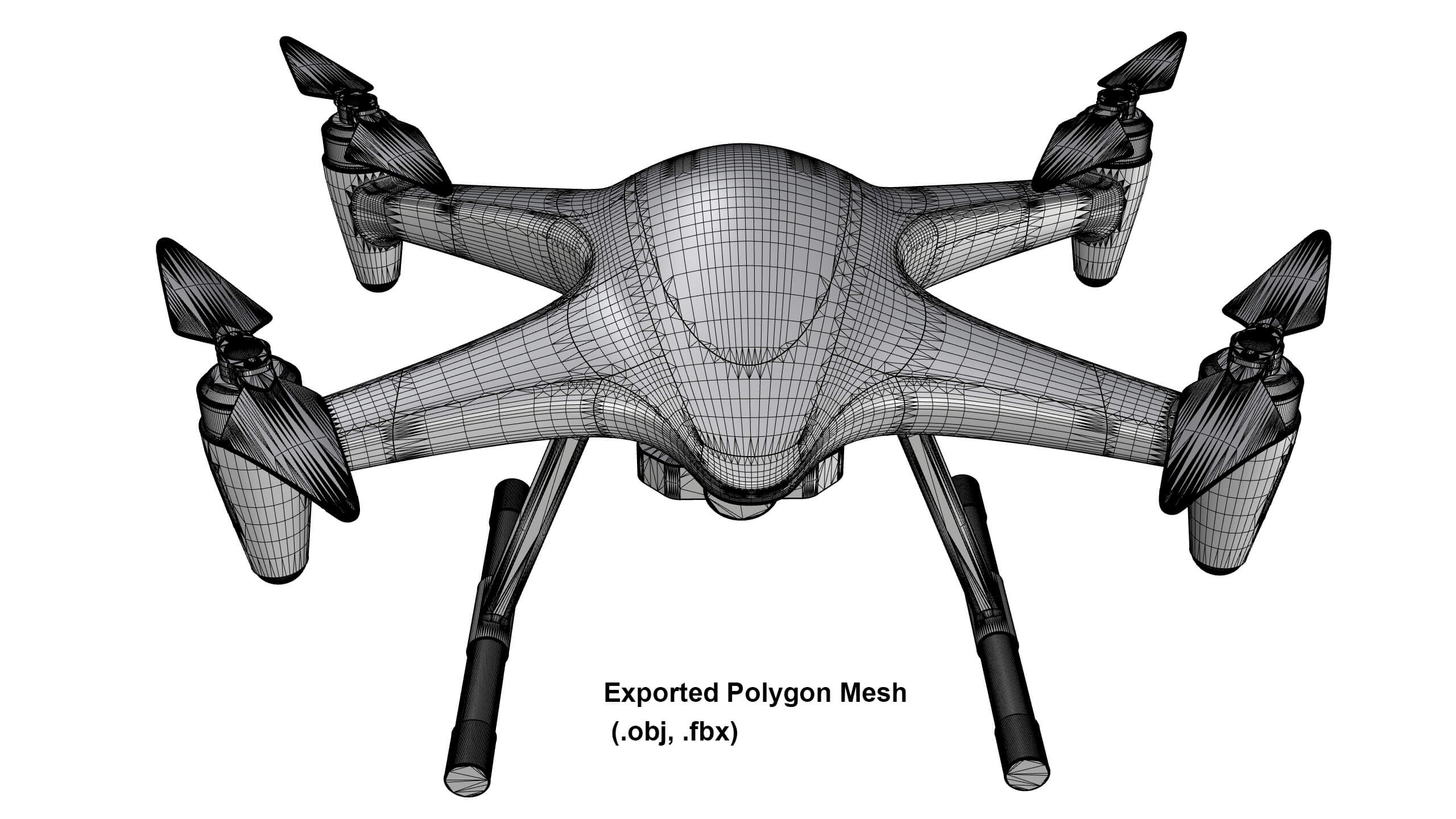 Industrial Survey and Mapping Drone Concept 3D Model