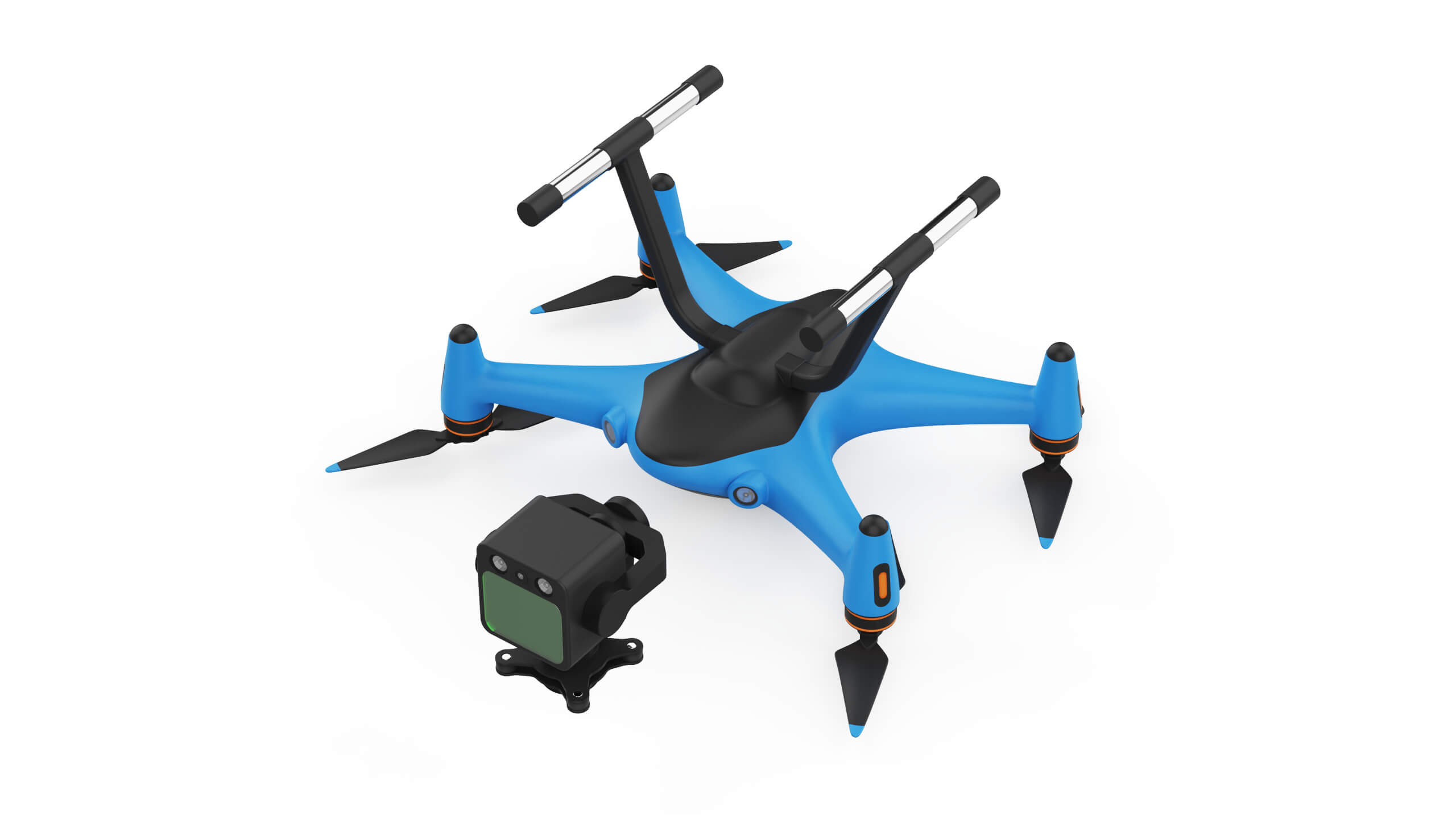 Industrial Survey and Mapping Drone Concept 3D Model