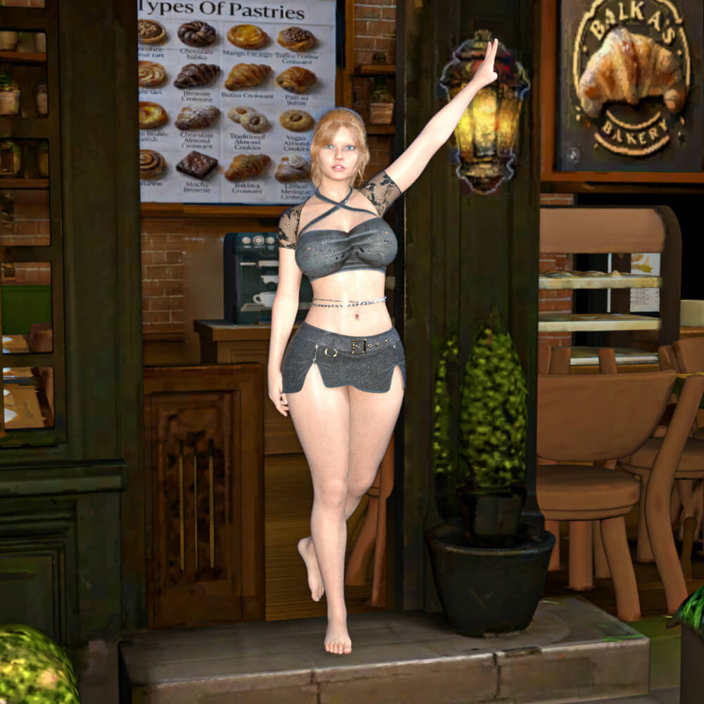 NGP Bakery Props & 5 Poses G8F Daz Content