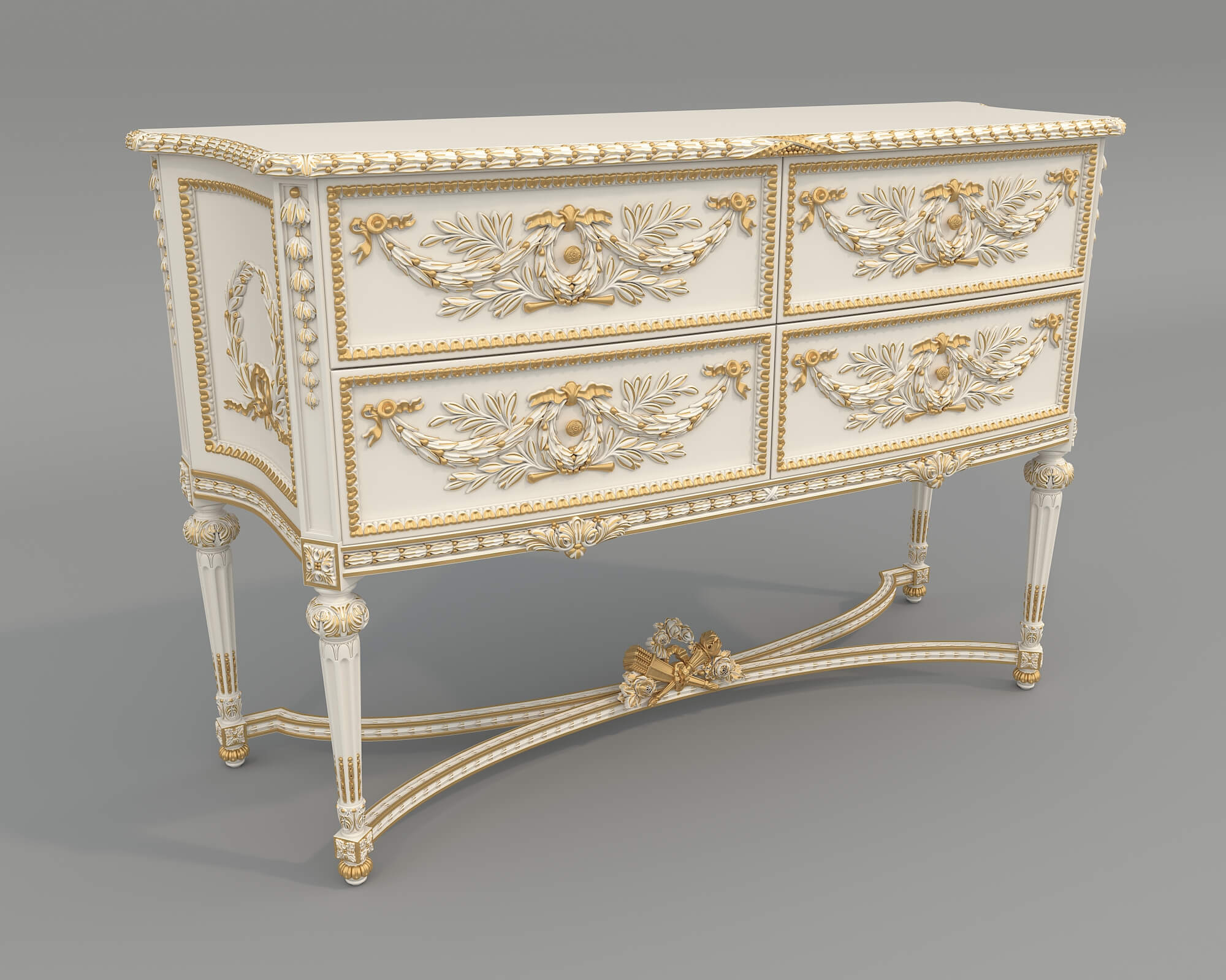 Classic Royal Sideboard 3 3D Model