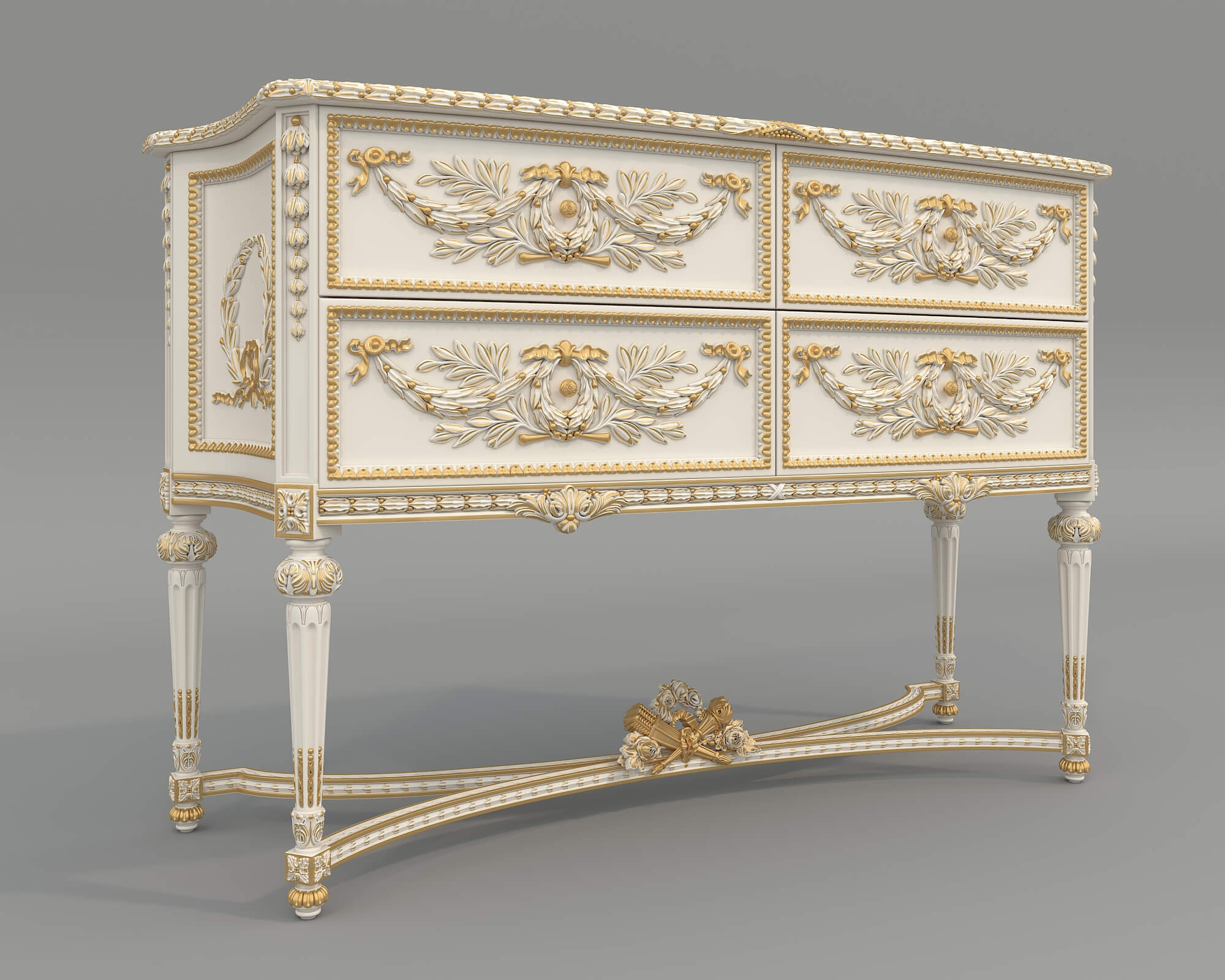 Classic Royal Sideboard 3 3D Model