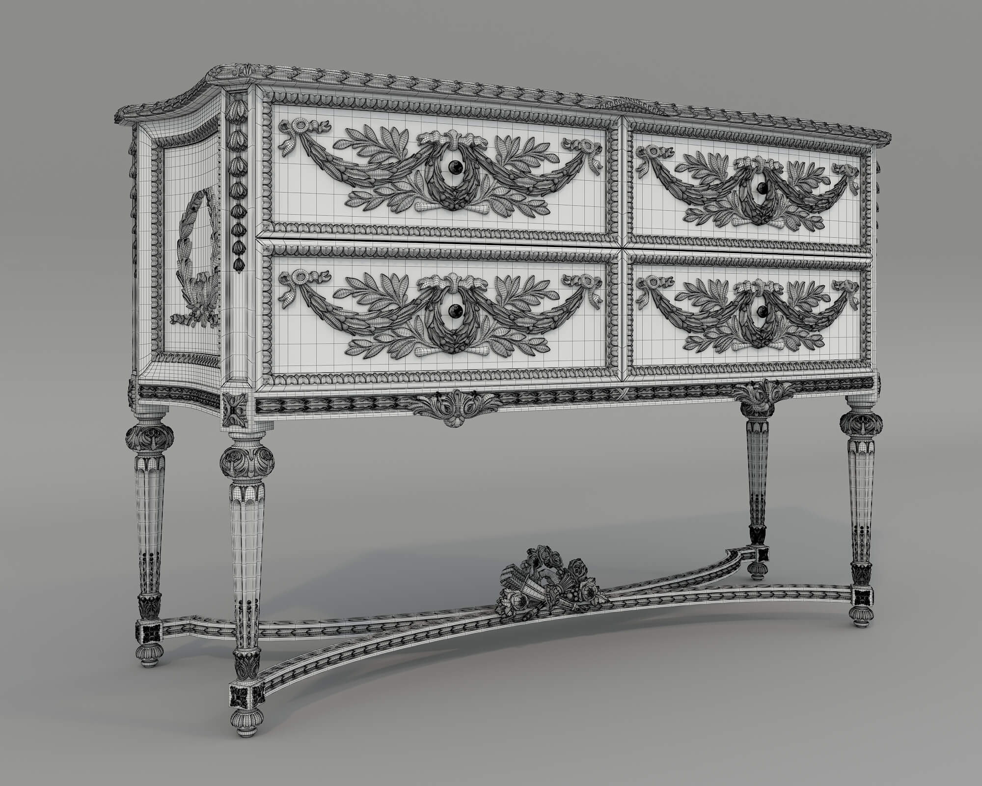 Classic Royal Sideboard 3 3D Model