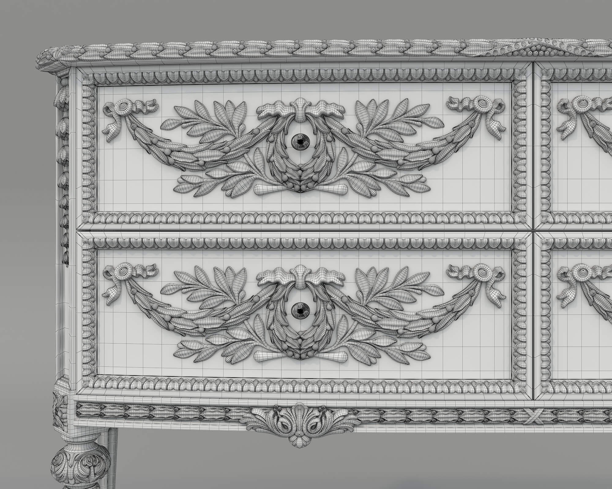 Classic Royal Sideboard 3 3D Model
