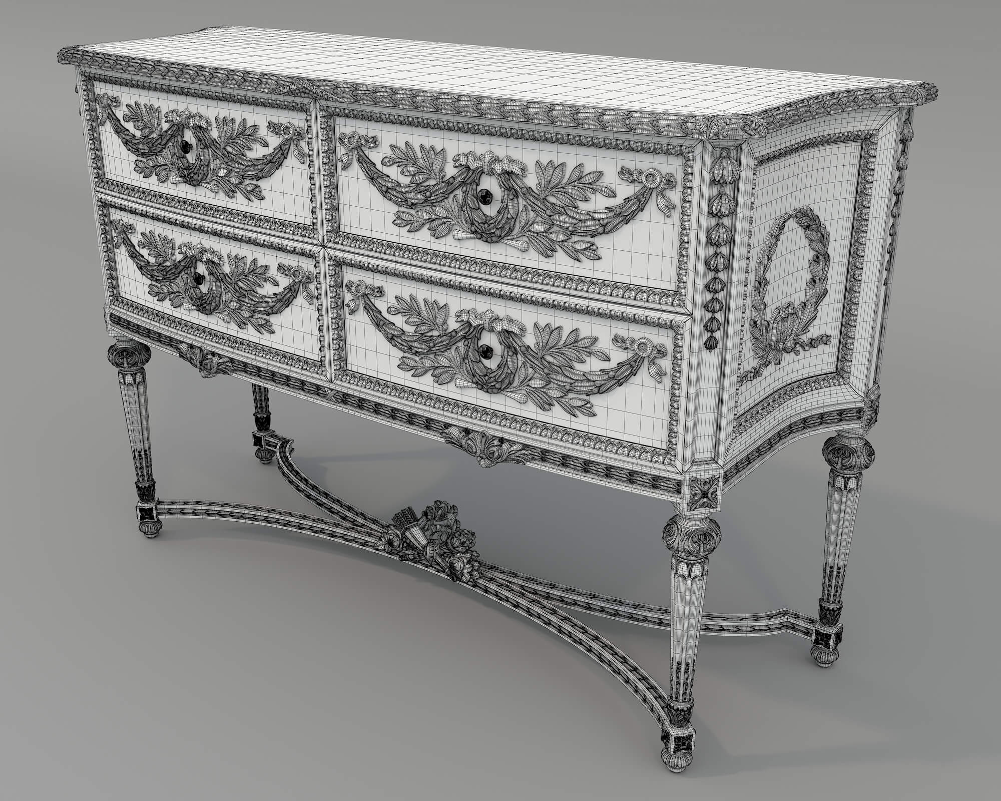 Classic Royal Sideboard 3 3D Model