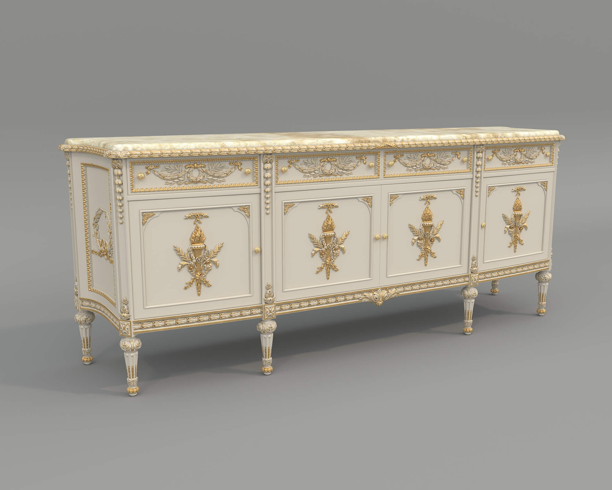 Classic Royal Sideboard 4 3D Model