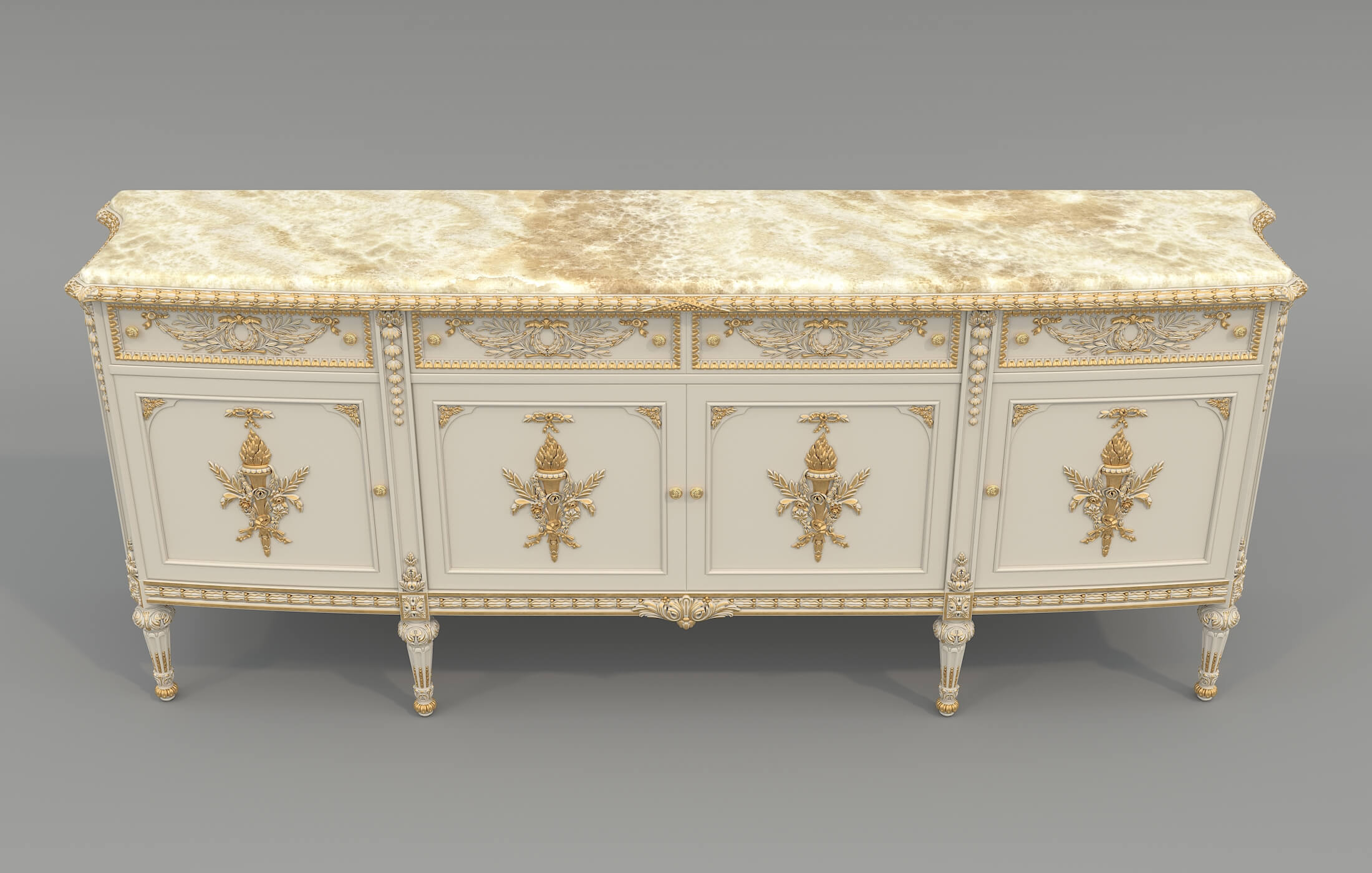Classic Royal Sideboard 4 3D Model