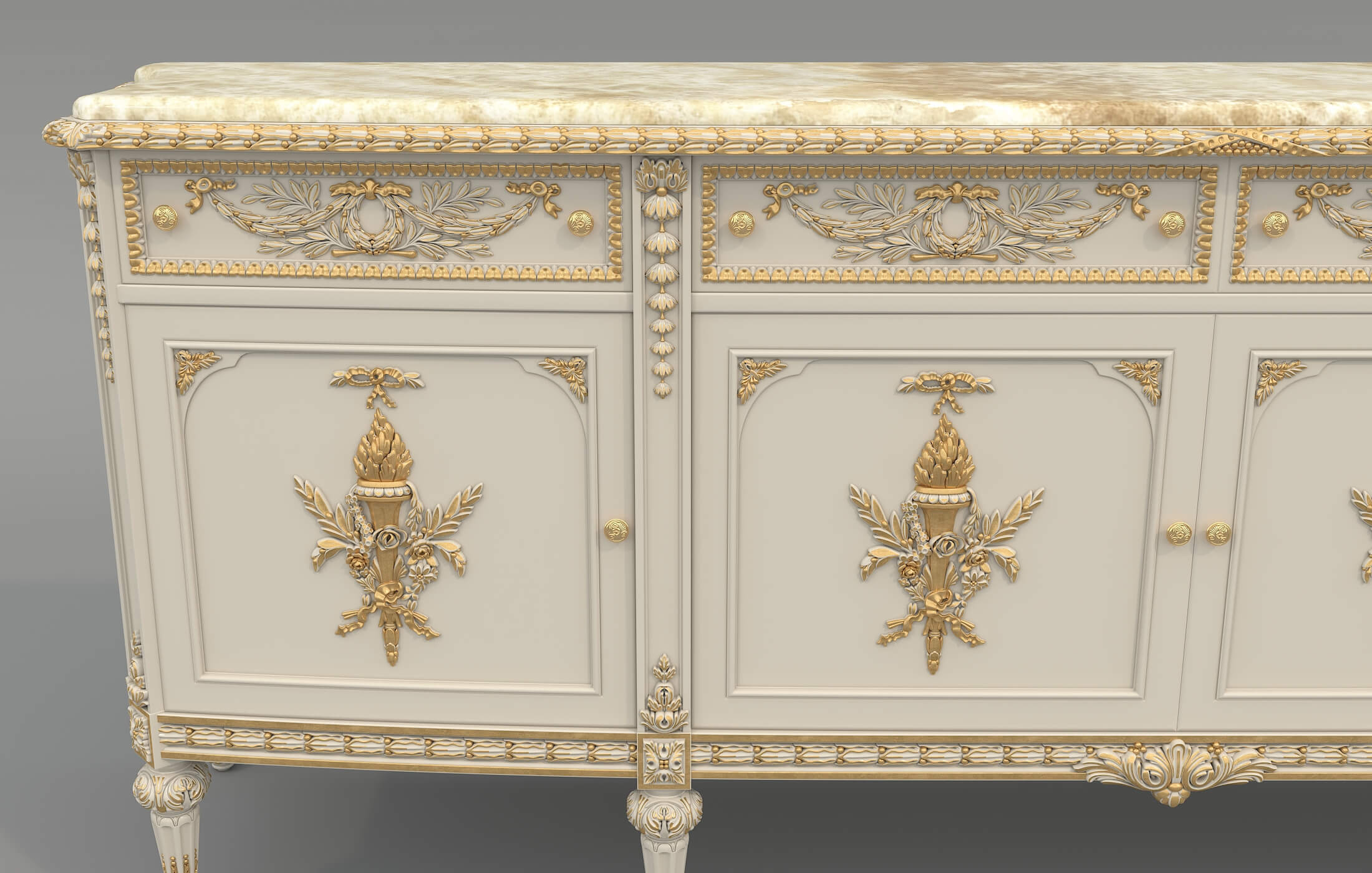 Classic Royal Sideboard 4 3D Model