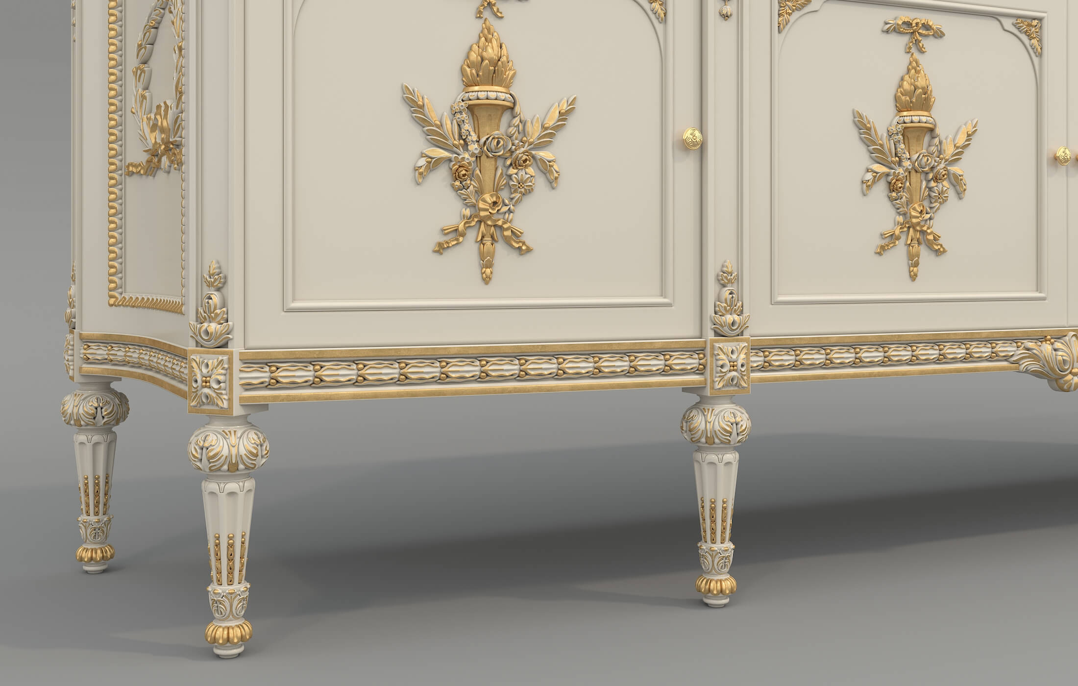 Classic Royal Sideboard 4 3D Model