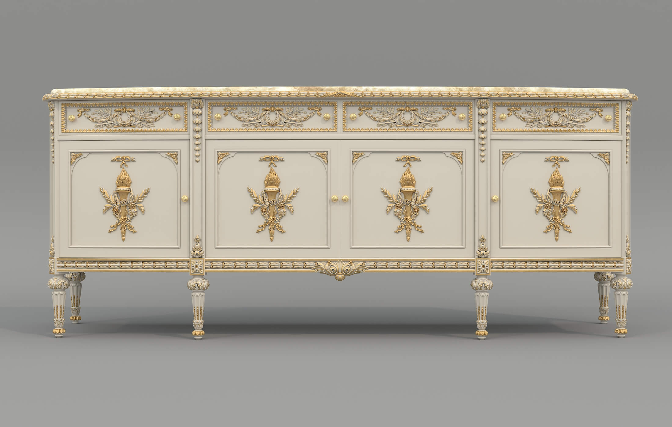 Classic Royal Sideboard 4 3D Model