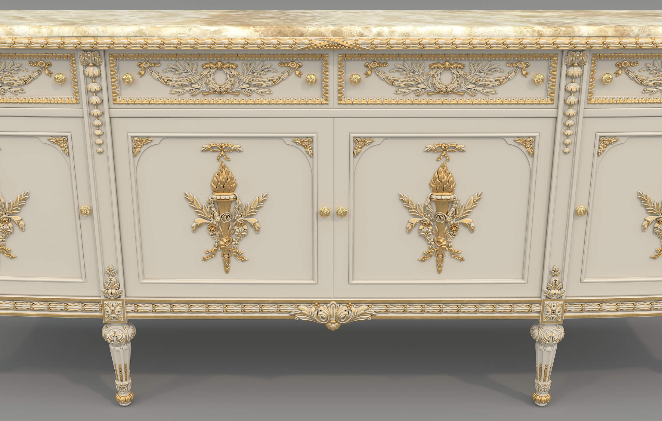 Classic Royal Sideboard 4 3D Model