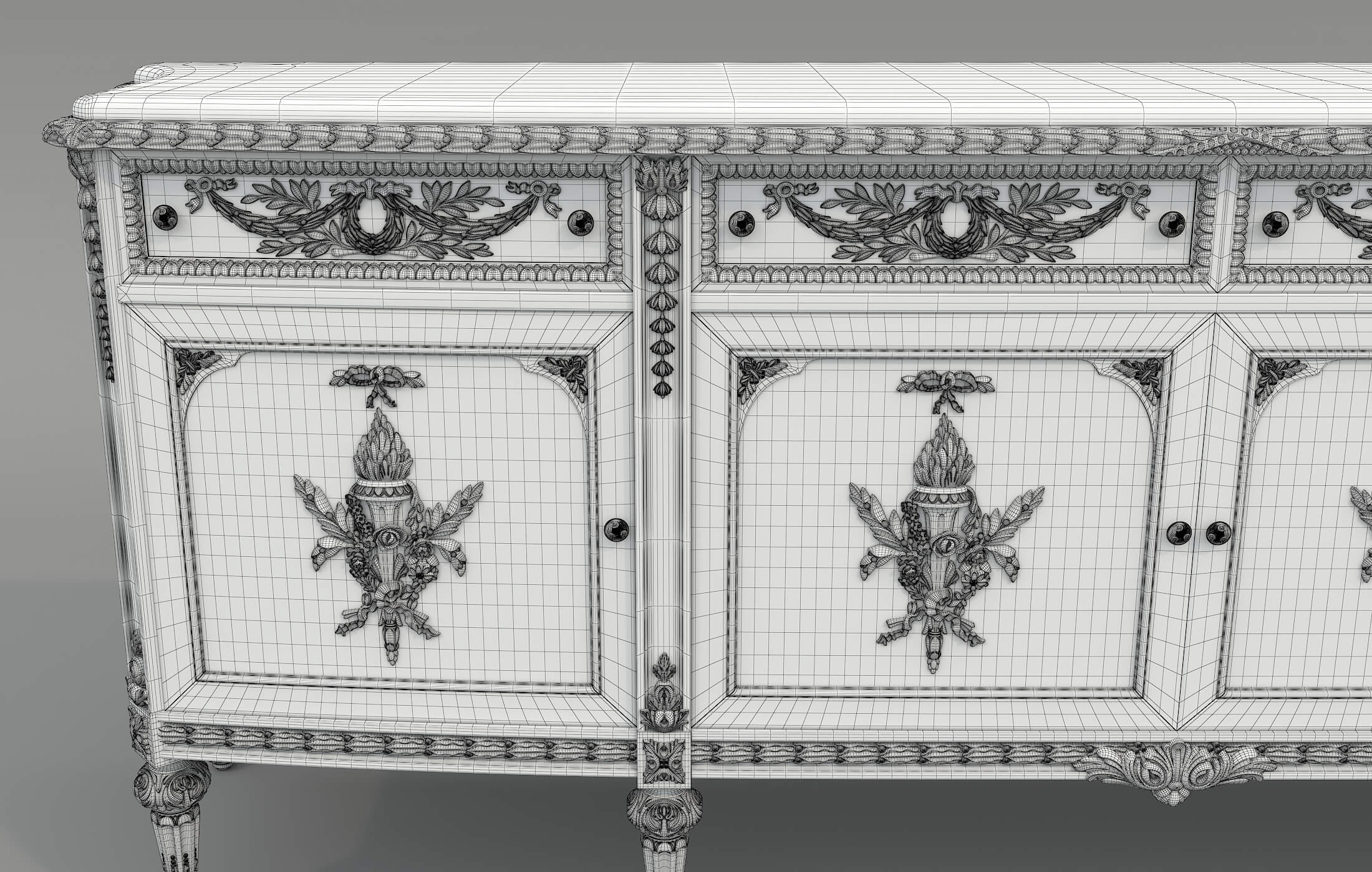 Classic Royal Sideboard 4 3D Model