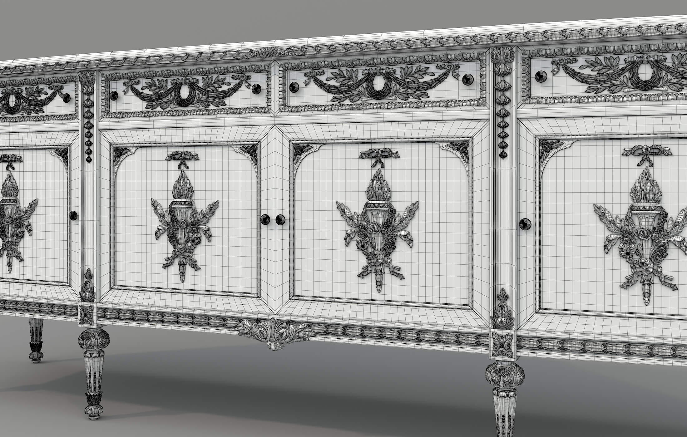 Classic Royal Sideboard 4 3D Model