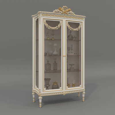 Luxury Classic Glass Showcase Cabinet