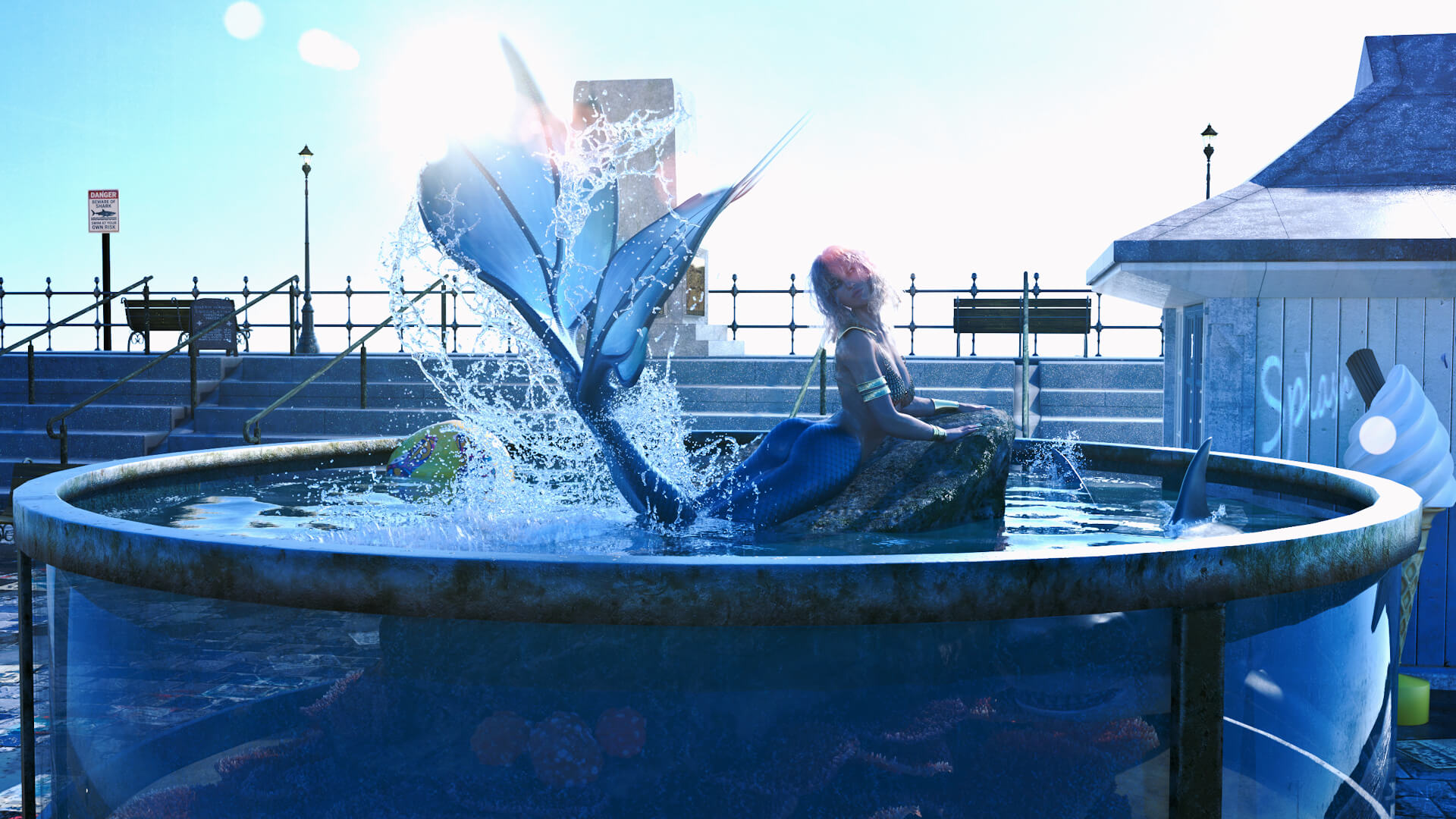 Splash 3D Render, Digital Artwork by nick_brown1967