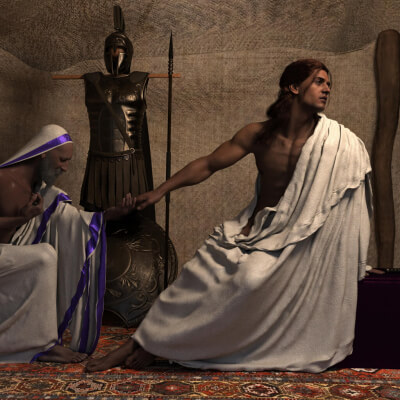 Priams Supplication To Achilles 3D Wallpaper