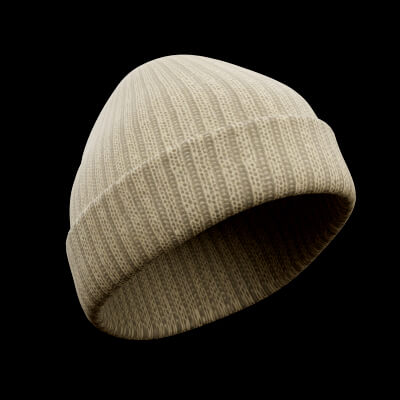 Beige Beanie Hat