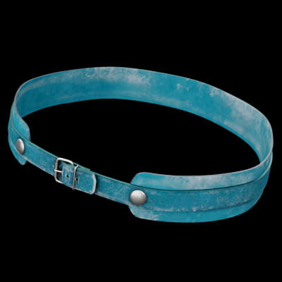 Cyan Leather Collar