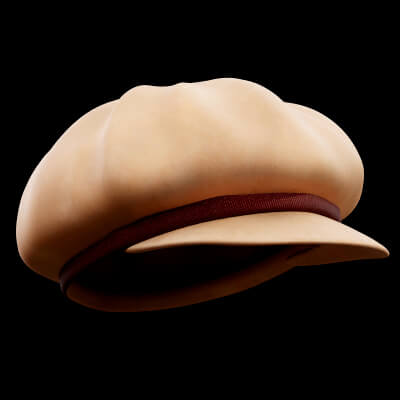 Light Brown Flat Hat