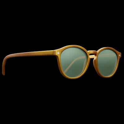 Round Orange Glasses