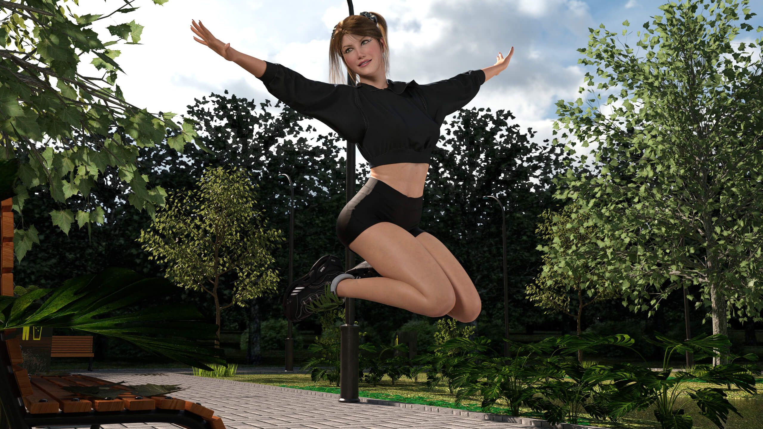 Astrid Realistic Skin Details and Deformations 3D Render, Digital Artwork by nostradame