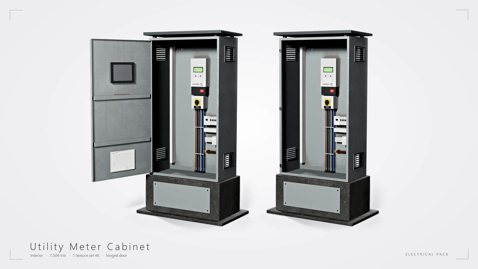 Electrical Utility Transformer Box Pack 3D Model
