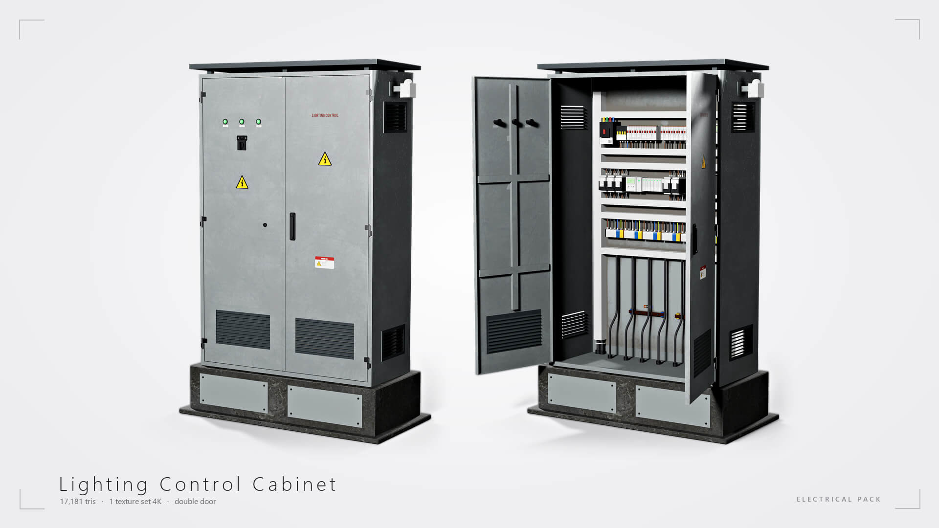 Electrical Utility Transformer Box Pack 3D Model