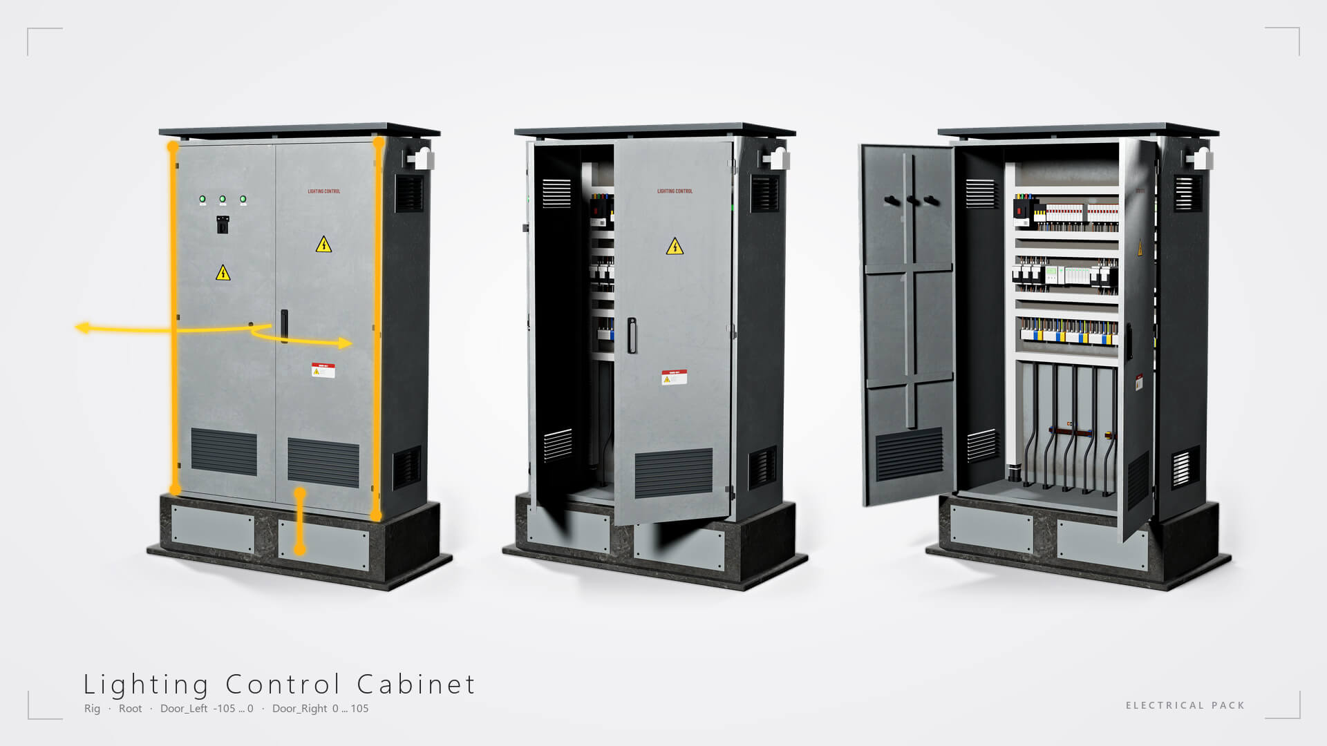 Electrical Utility Transformer Box Pack 3D Model