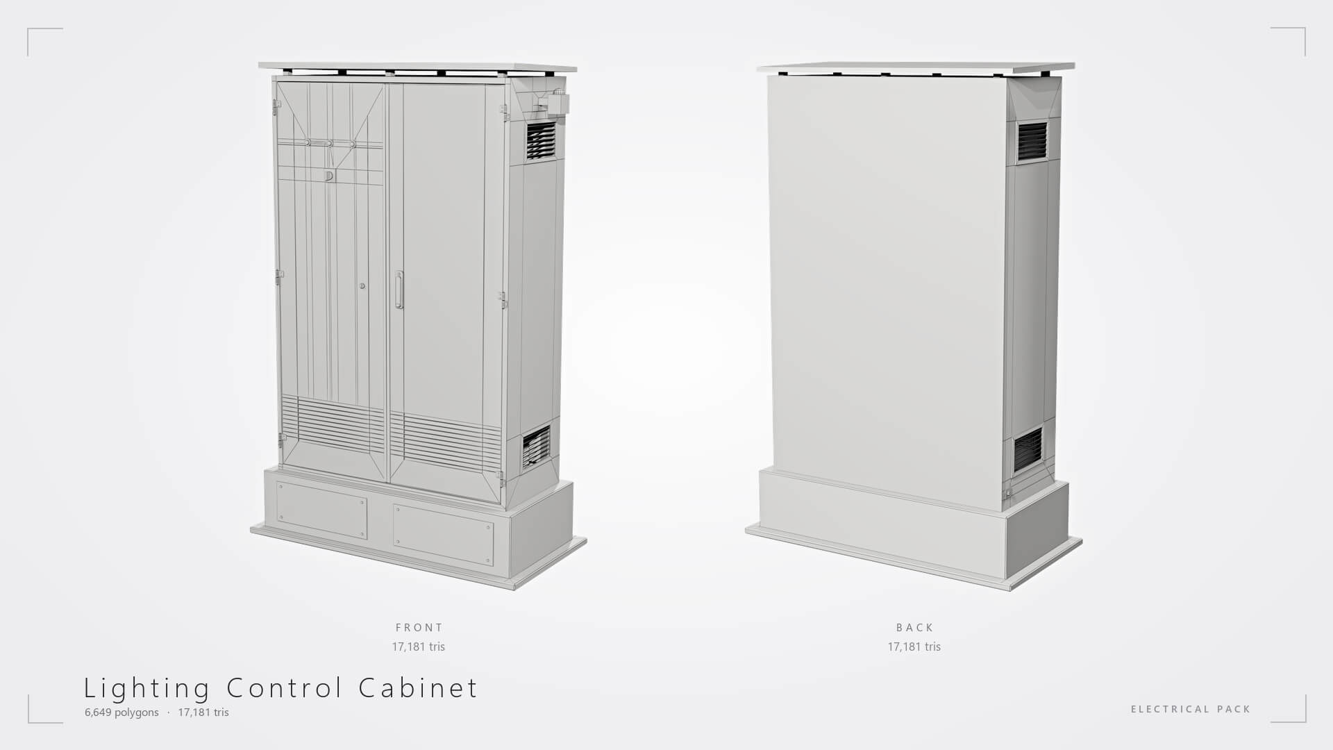 Electrical Utility Transformer Box Pack 3D Model