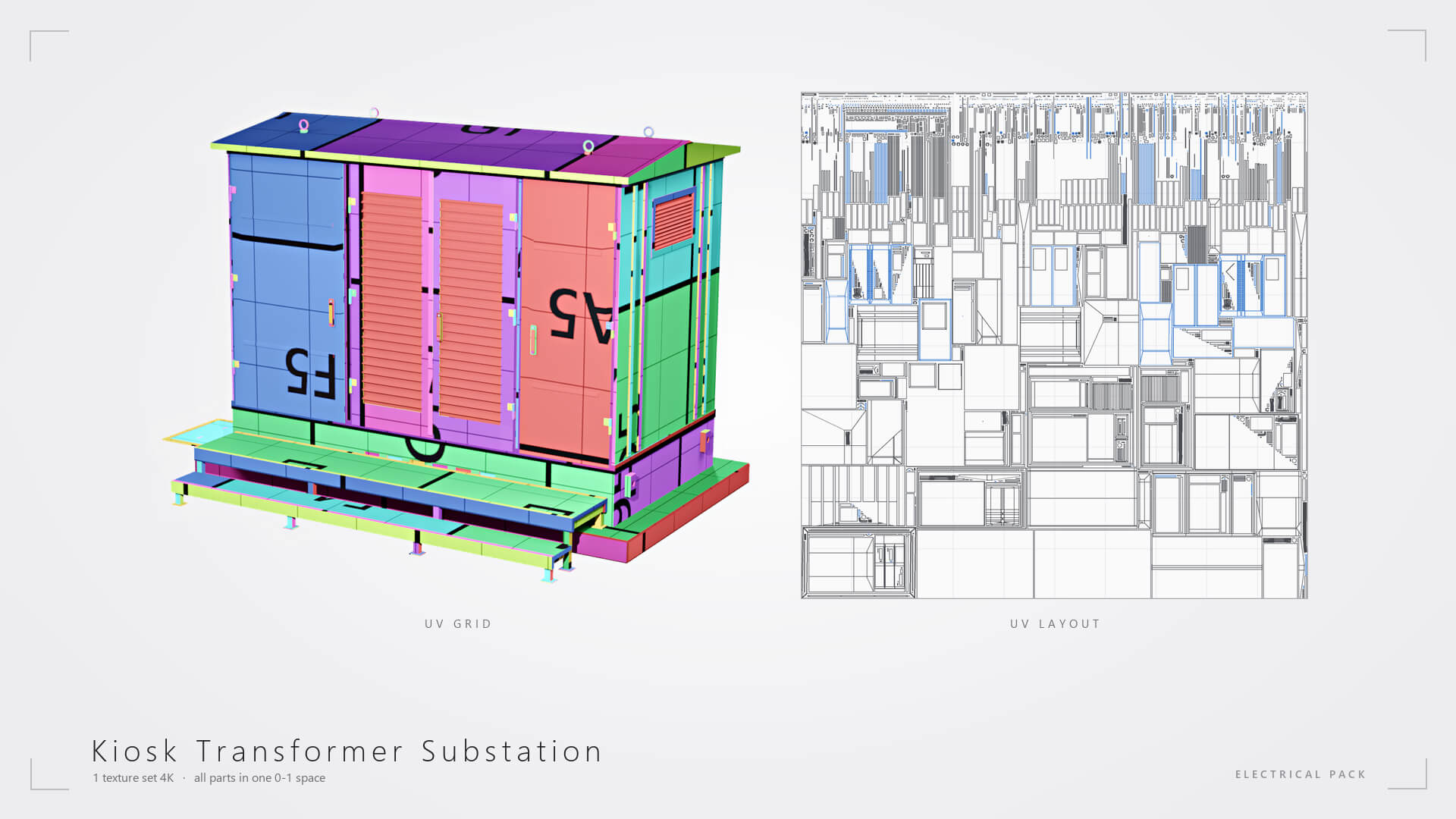 Electrical Utility Transformer Box Pack 3D Model