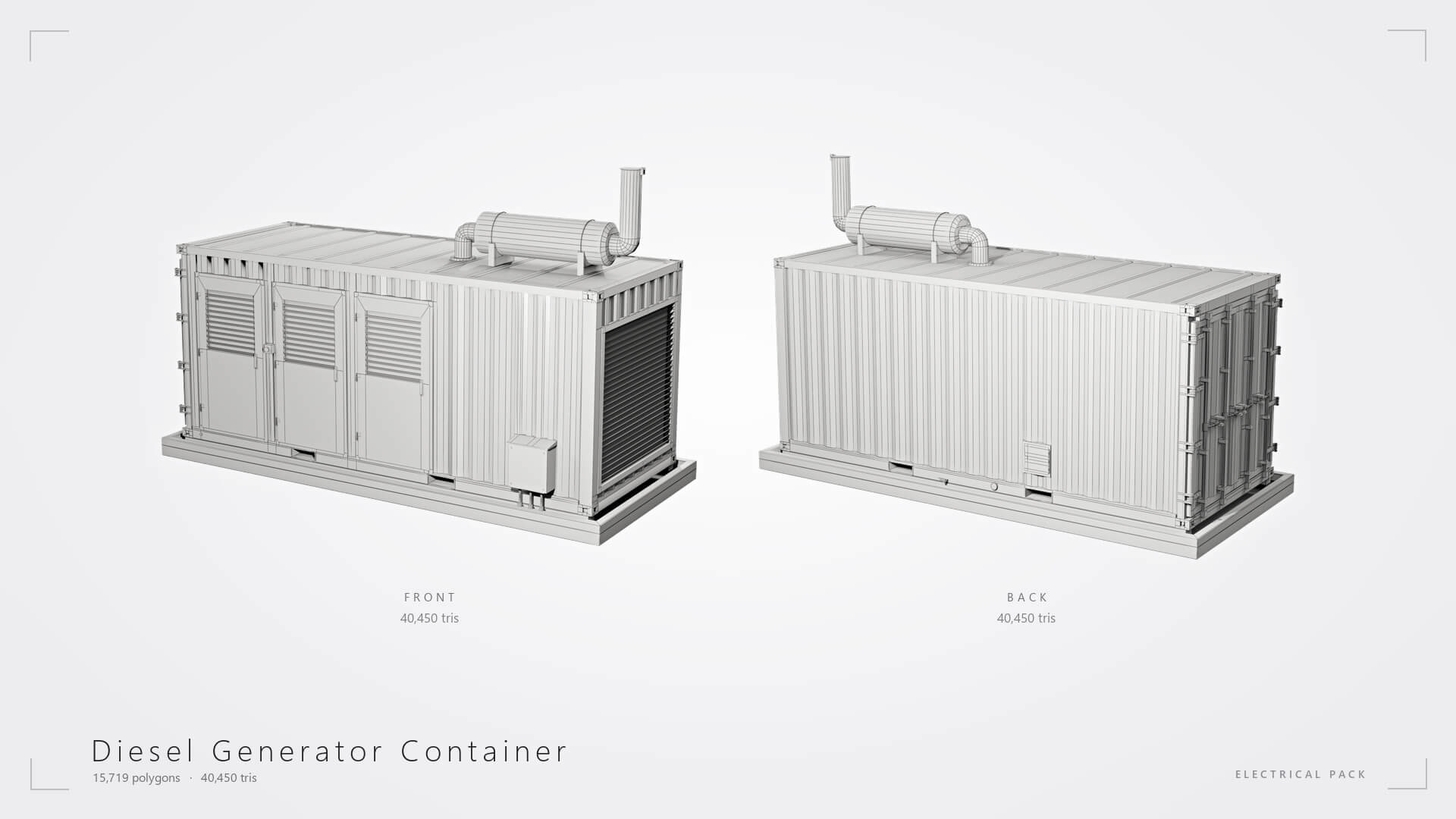 Electrical Utility Transformer Box Pack 3D Model