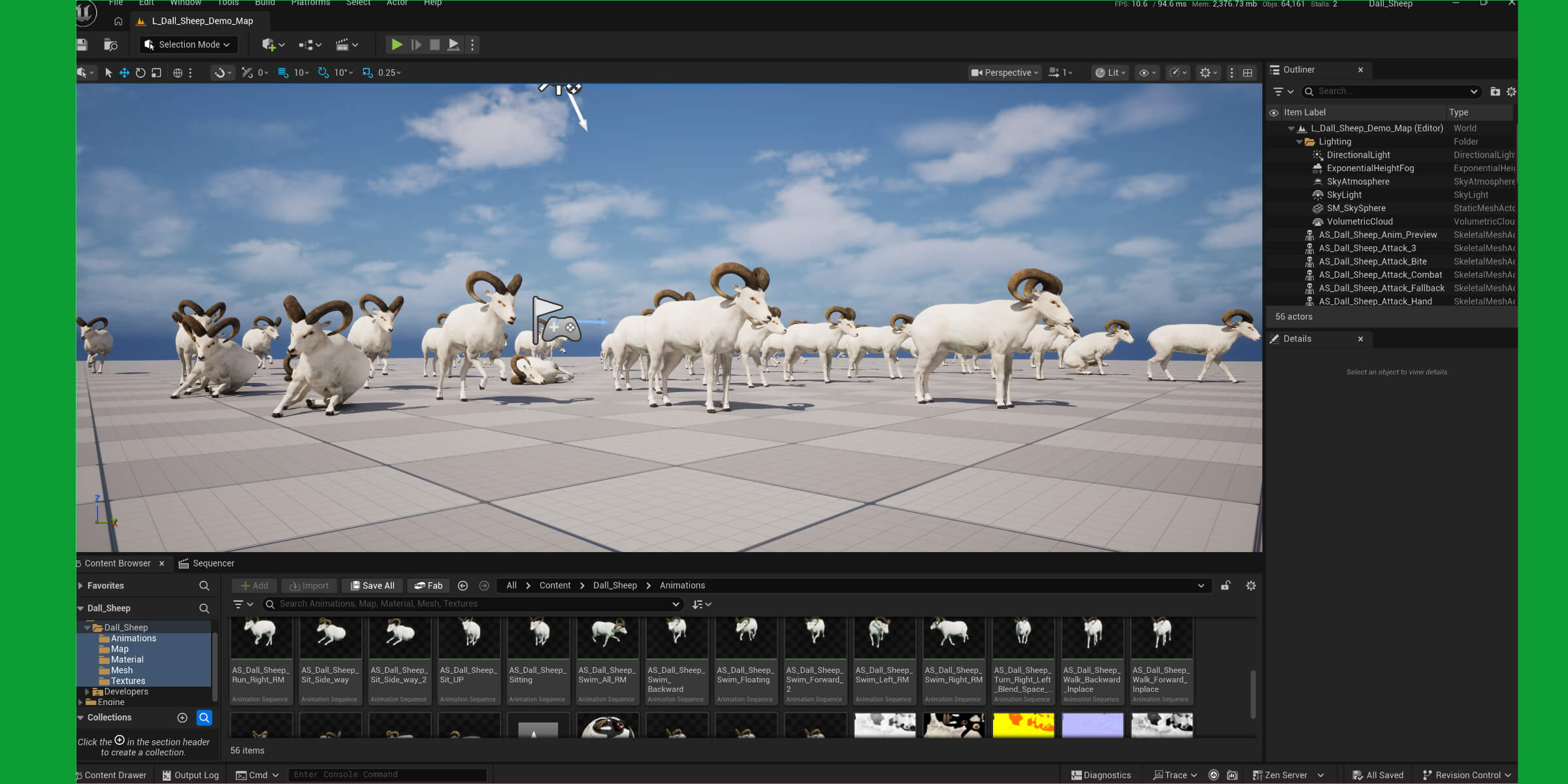 Dall Sheep Thinhorn Wild Sheep 3D Model