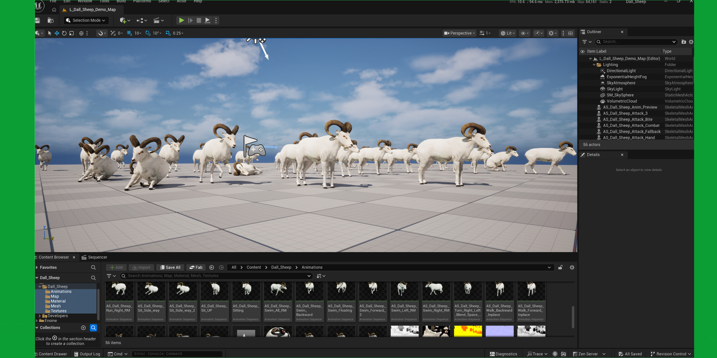 Dall Sheep Thinhorn Wild Sheep 3D Model