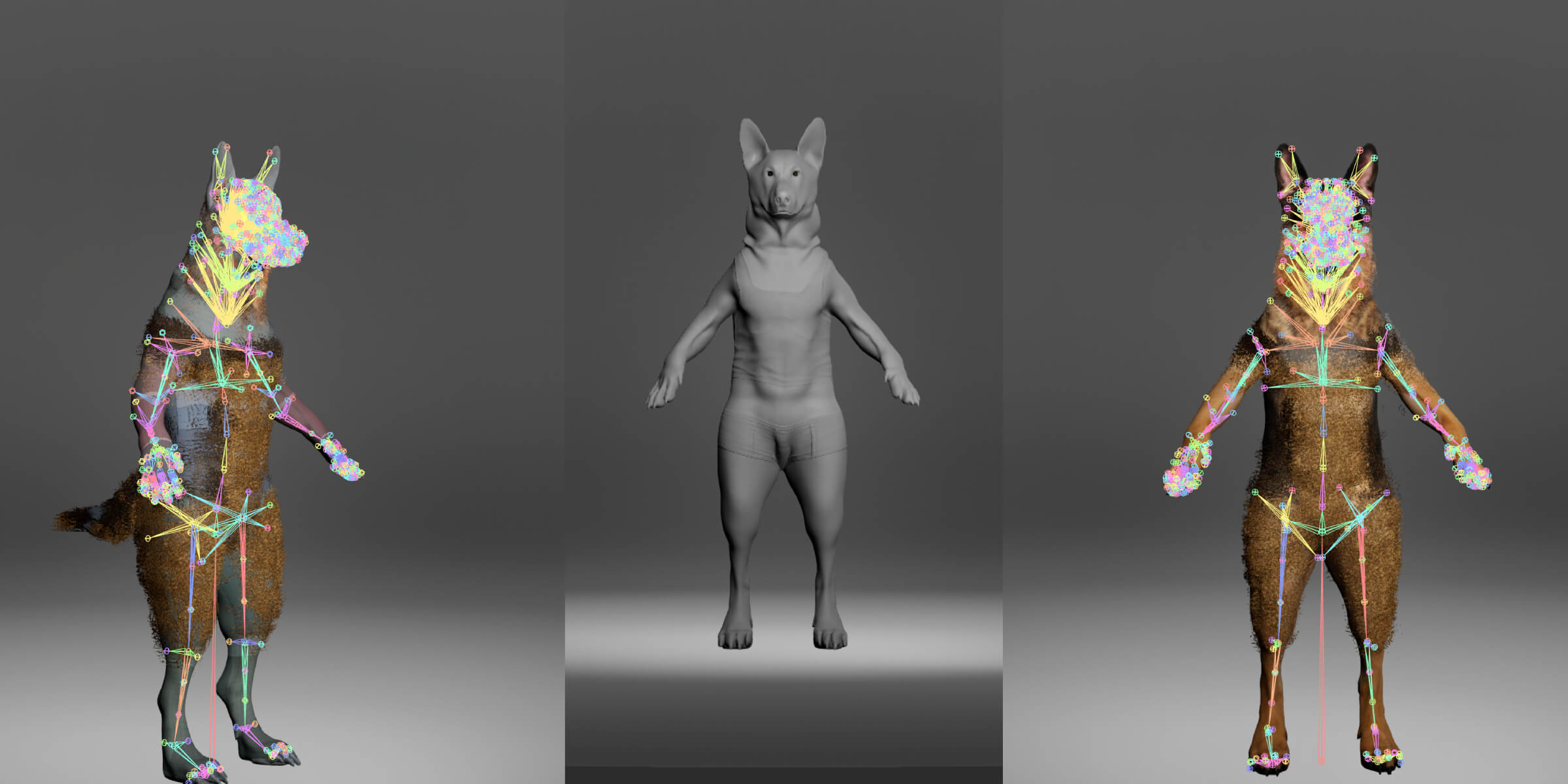 German Shepherd Dog Metahuman Character 3D Model