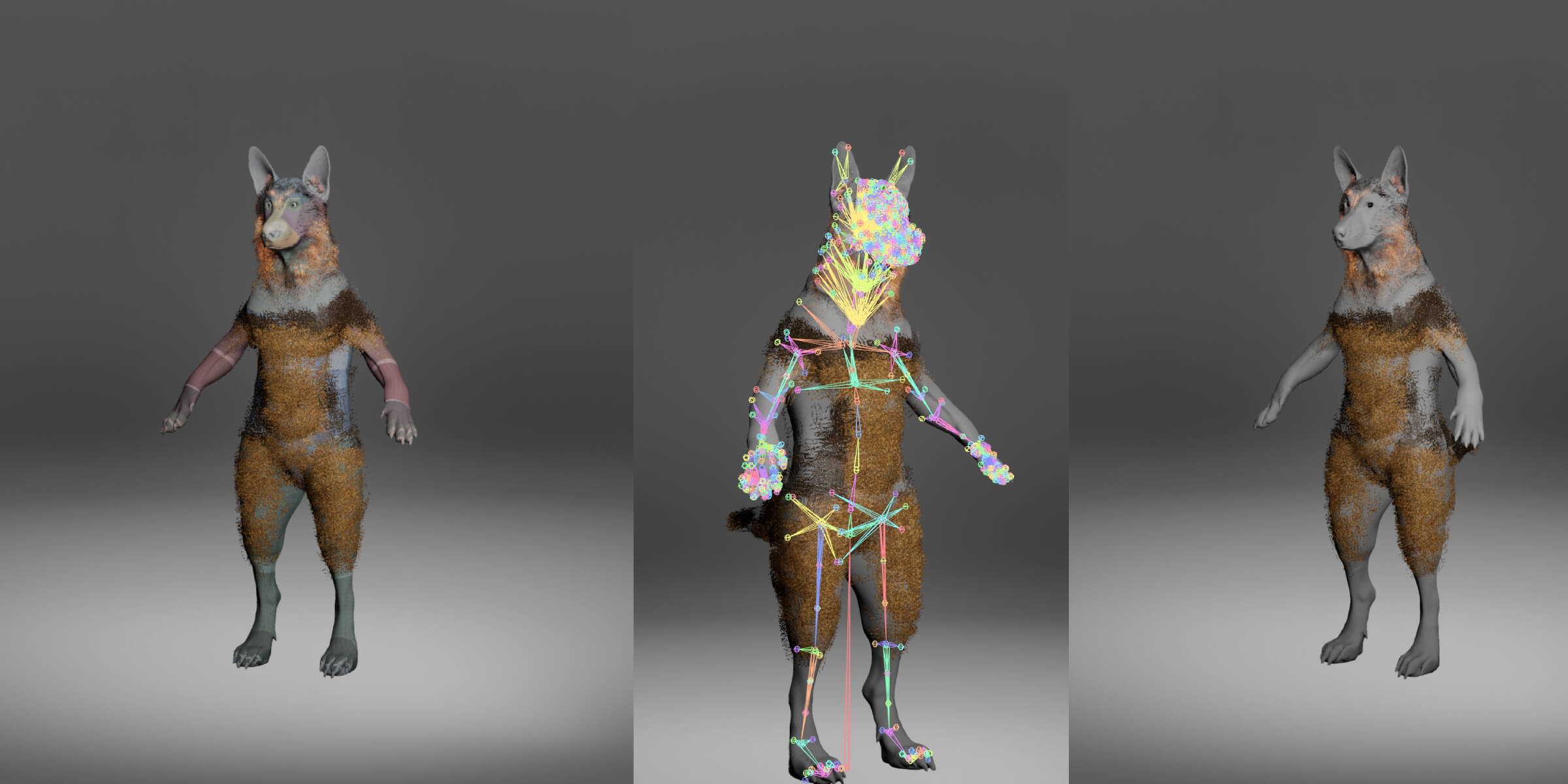 German Shepherd Dog Metahuman Character 3D Model