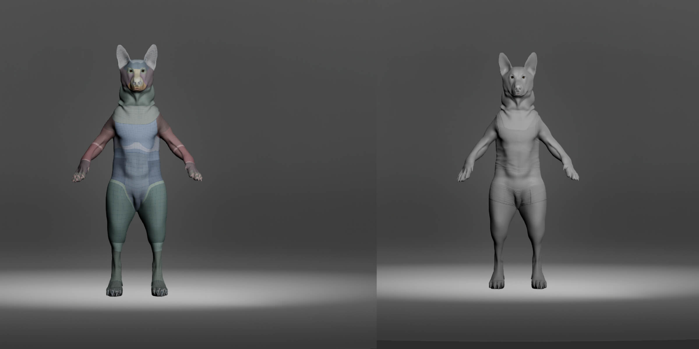 German Shepherd Dog Metahuman Character 3D Model