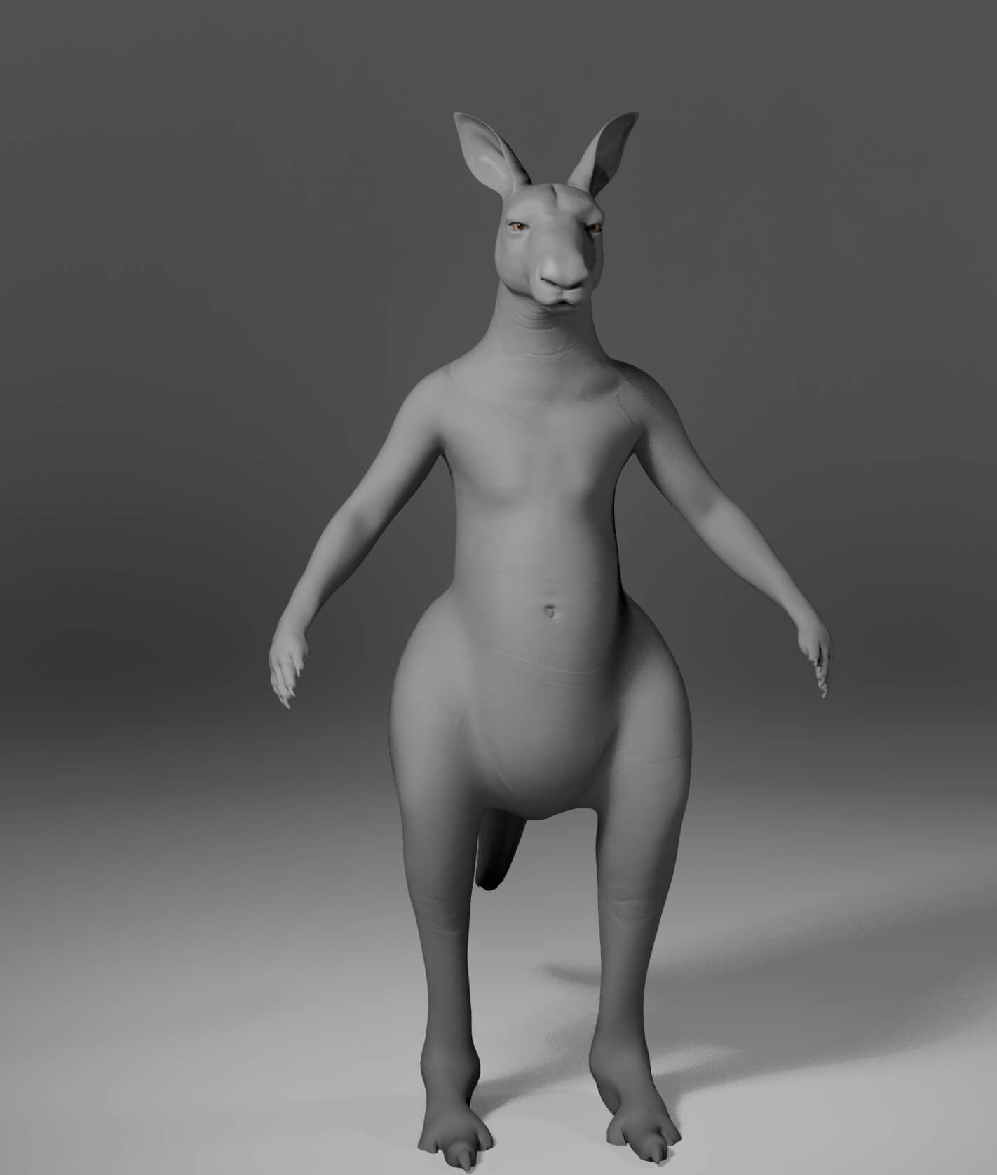 Kangaroo Metahuman Character 3D Model