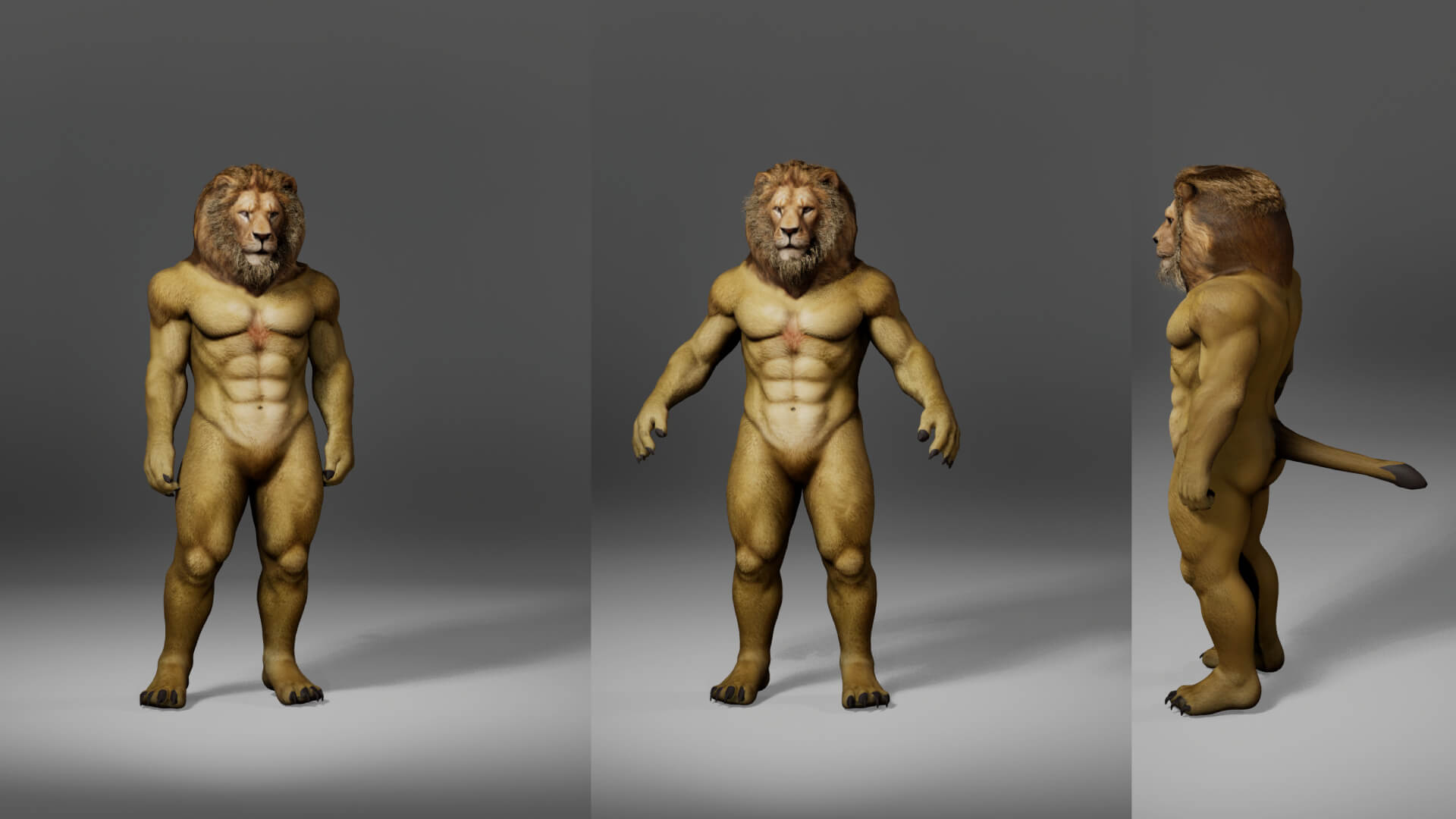 Lion Metahuman Character 3D Model