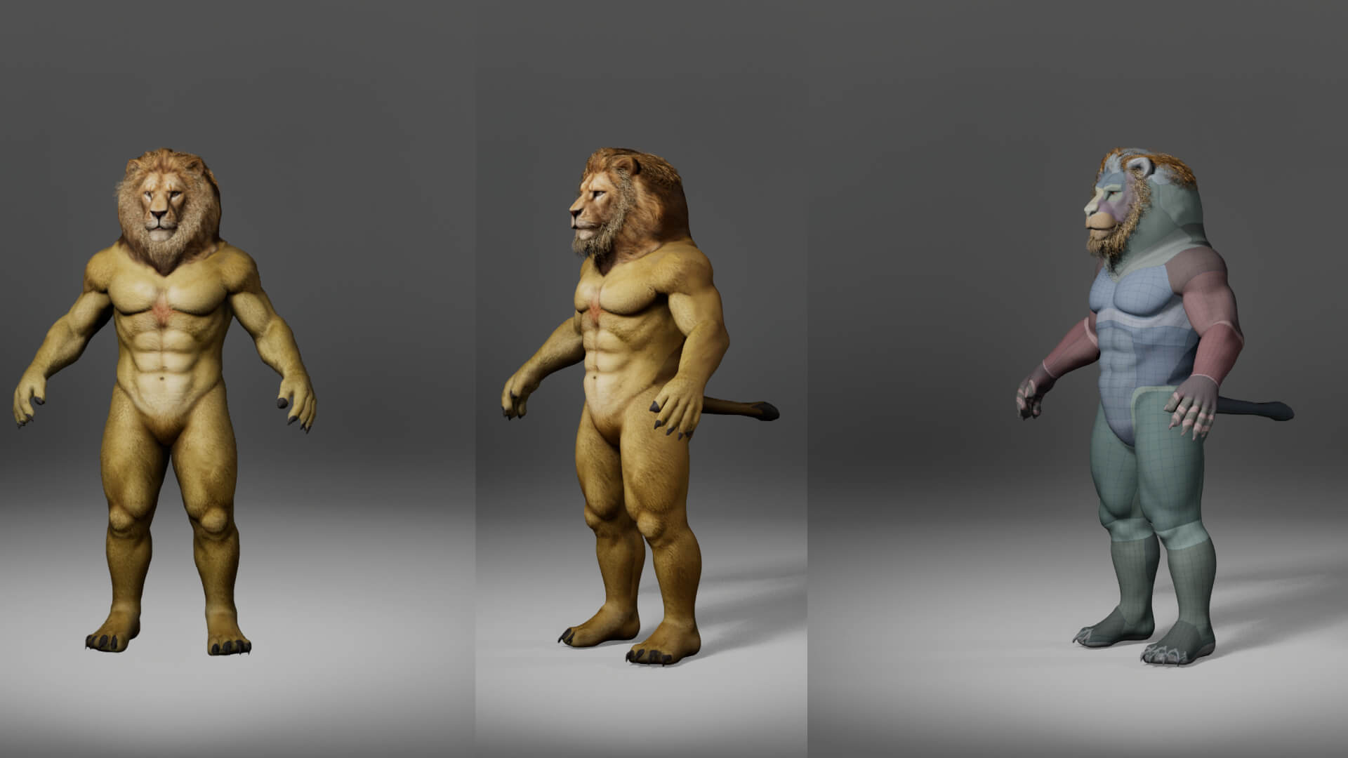Lion Metahuman Character 3D Model