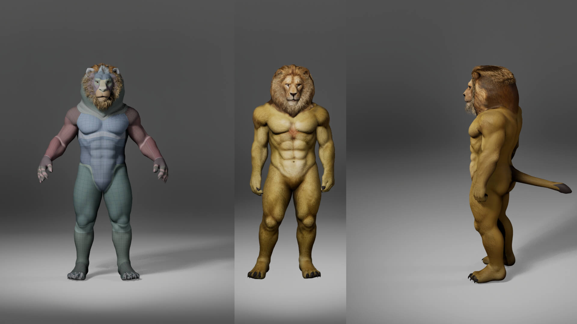 Lion Metahuman Character 3D Model