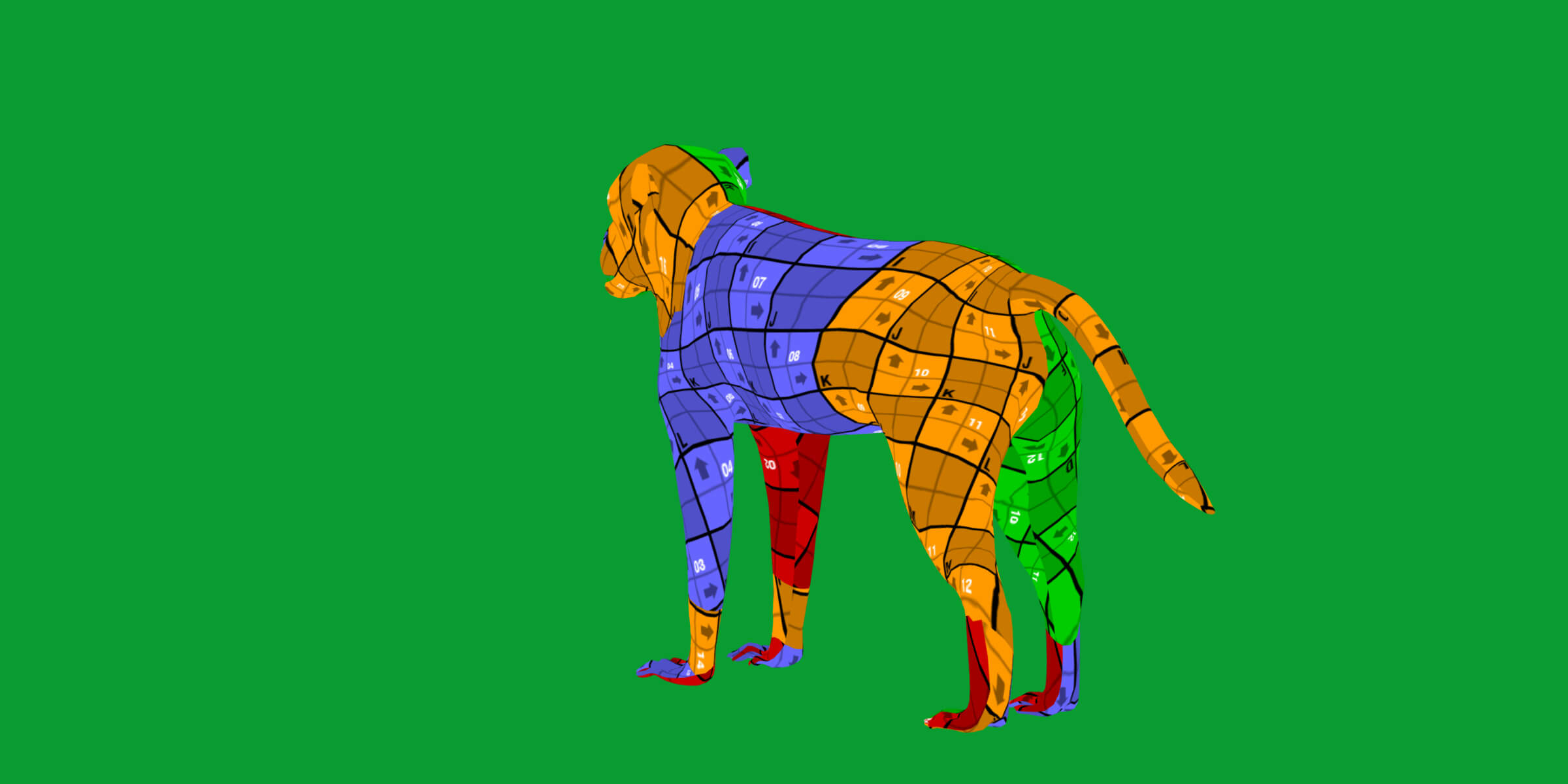 Rhesus Macaque Monkey 3D Model