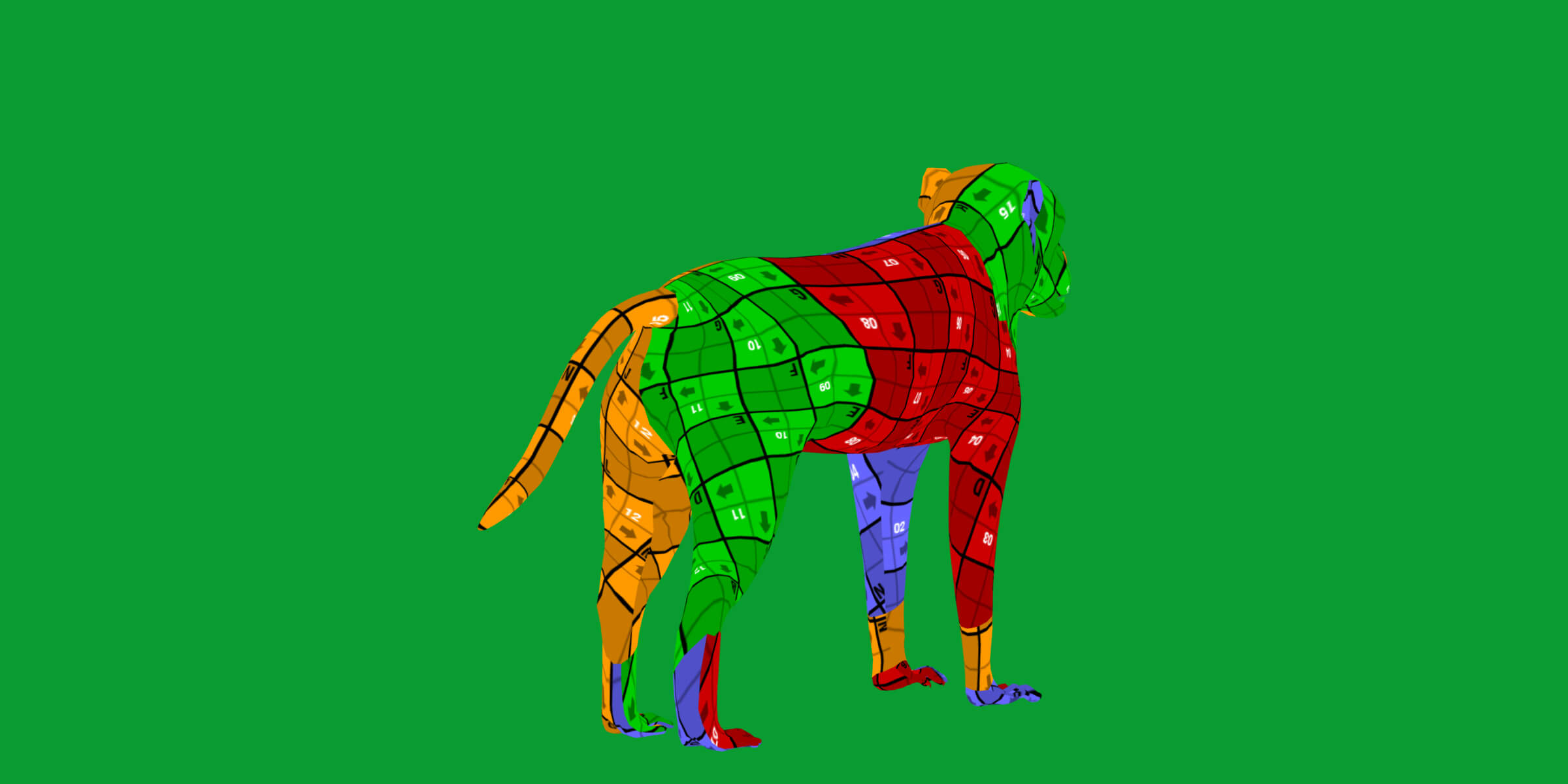 Rhesus Macaque Monkey 3D Model