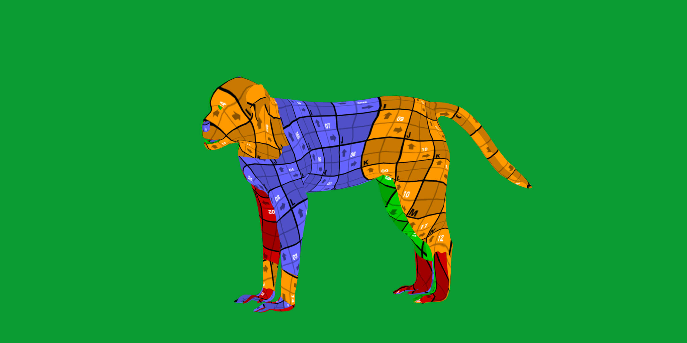 Rhesus Macaque Monkey 3D Model