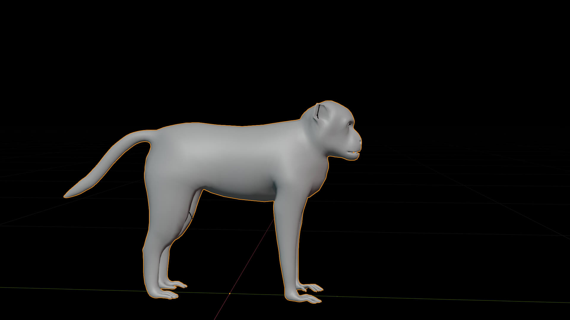 Rhesus Macaque Monkey 3D Model