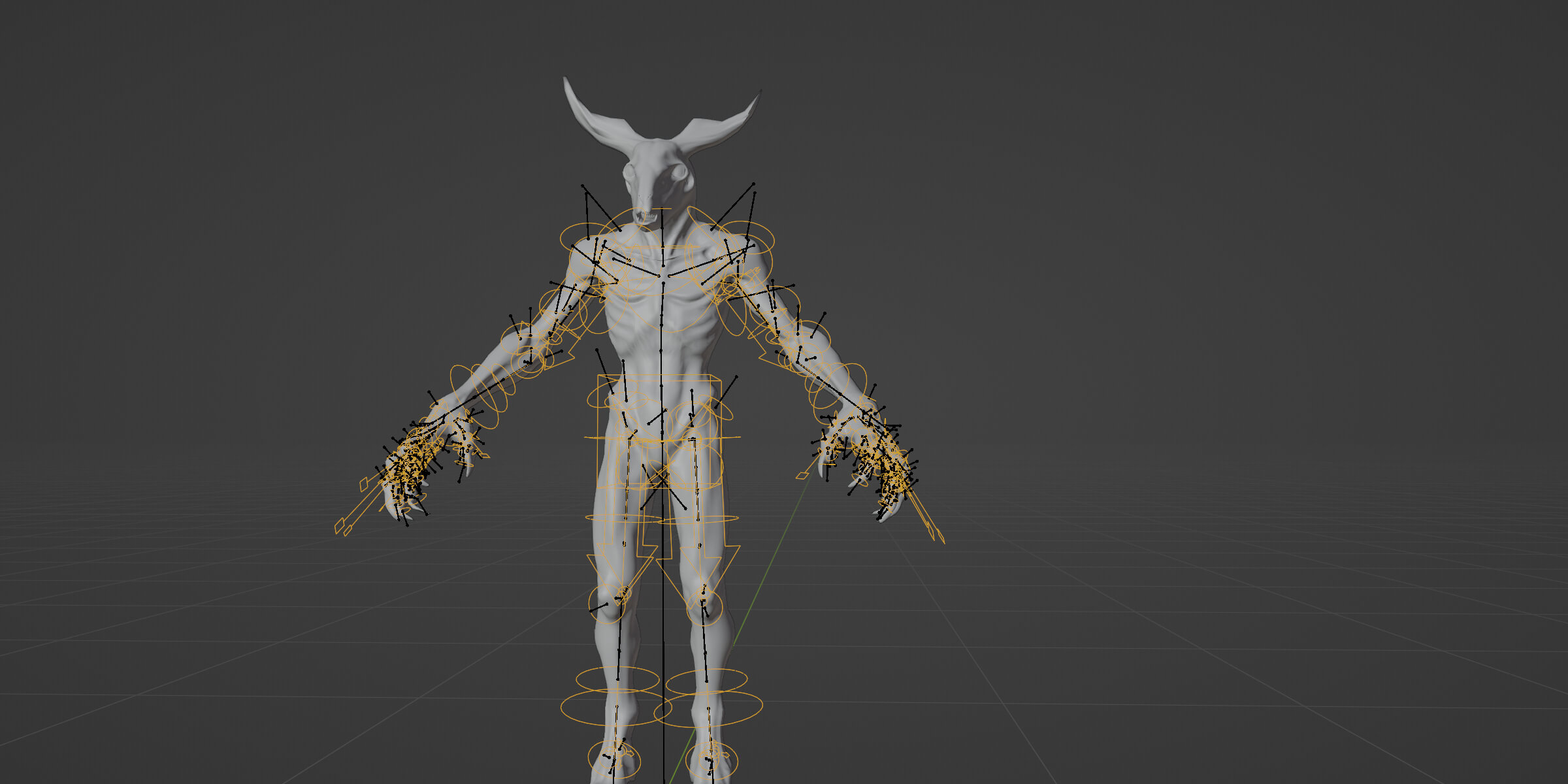 Wendigo Monster Character 3D Model