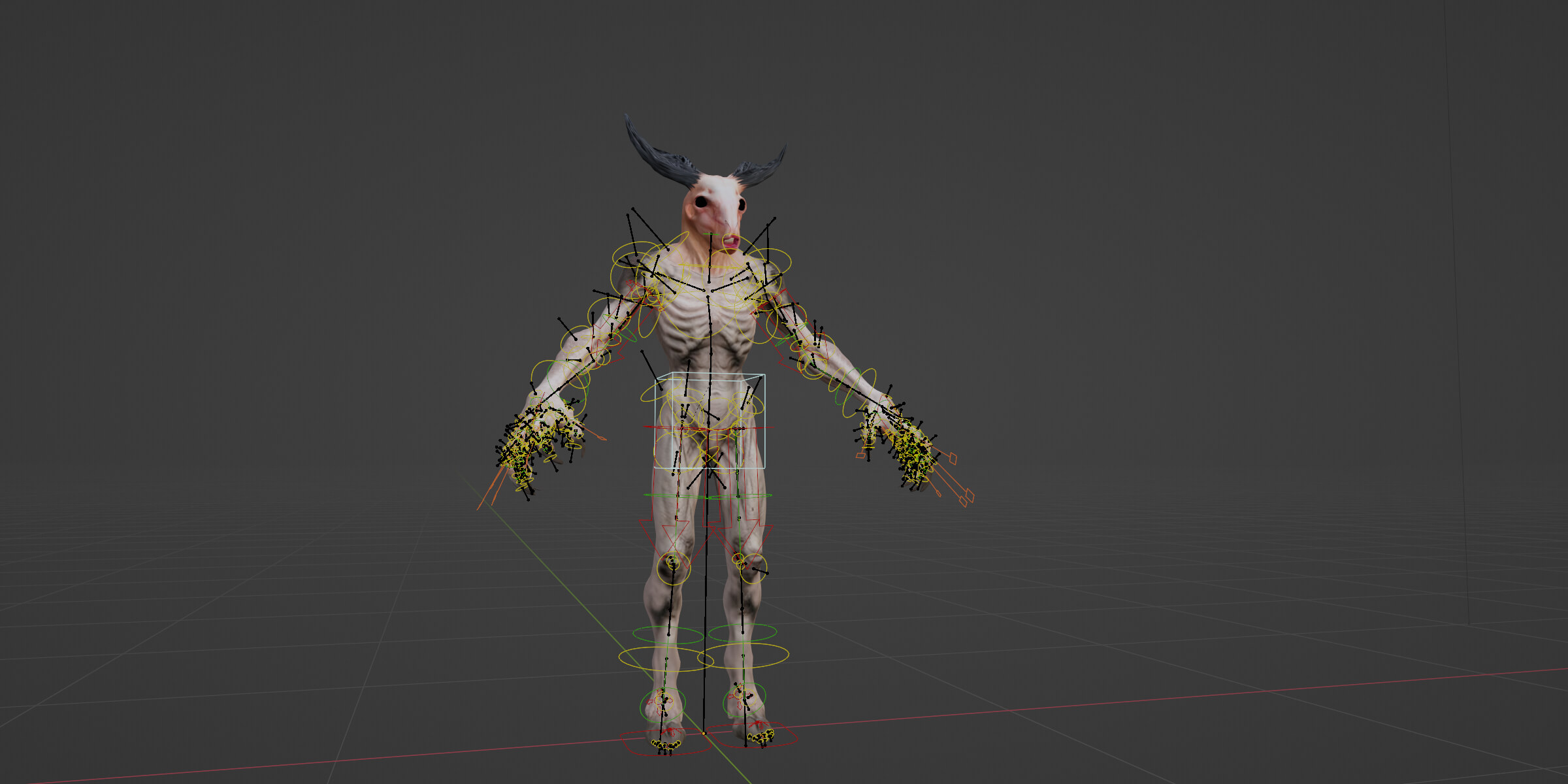 Wendigo Monster Character 3D Model