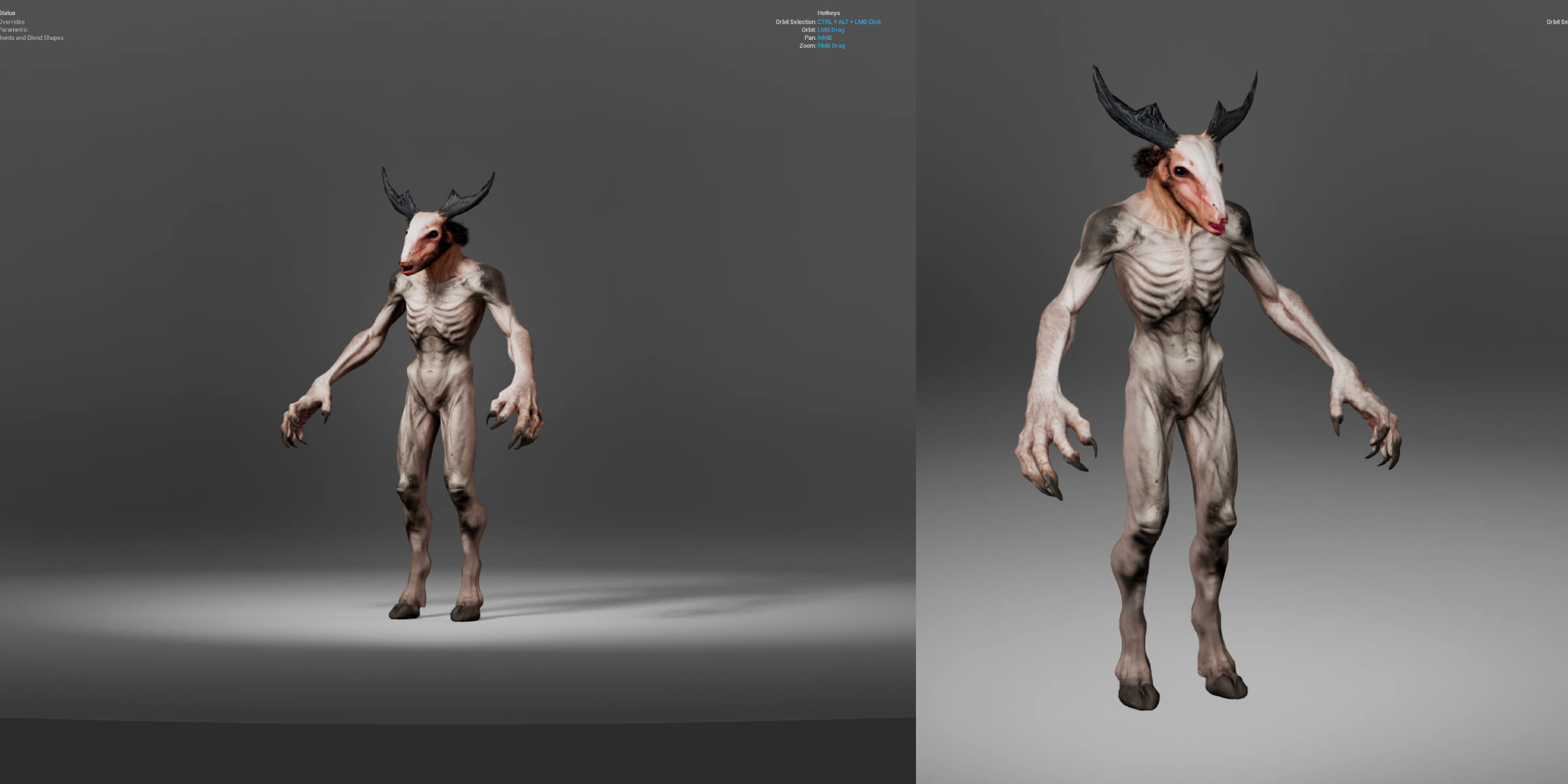 Wendigo Monster Character 3D Model