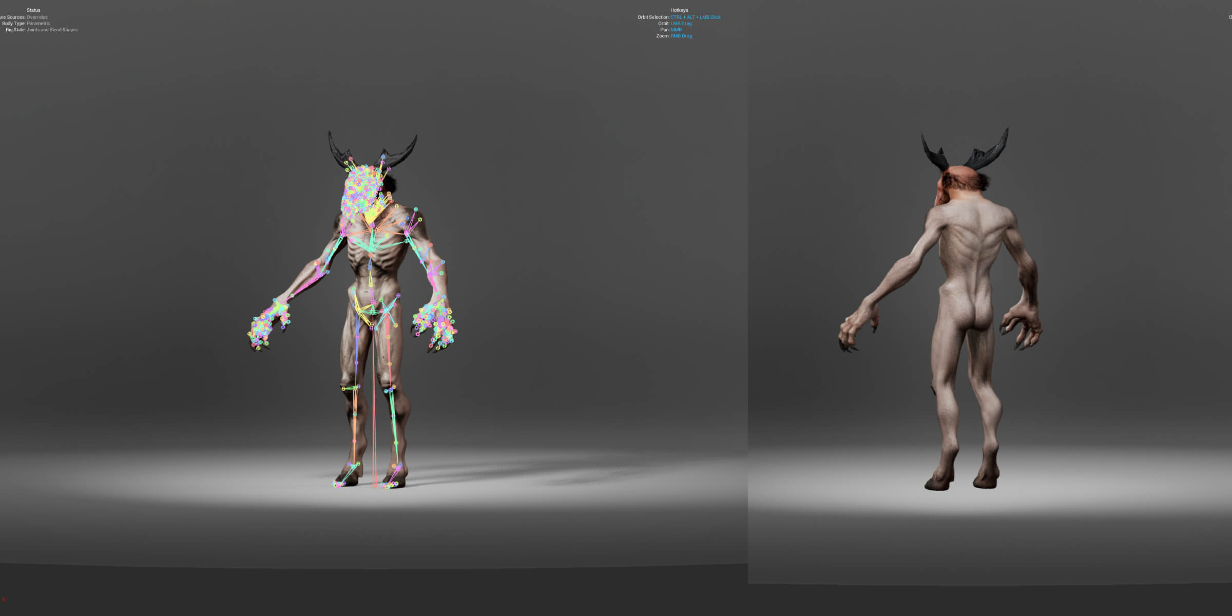 Wendigo Monster Character 3D Model